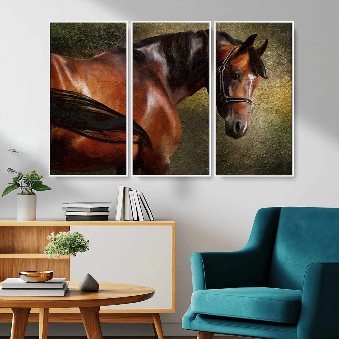 MGV-FC-48X32-3P - Wild Horses Wall Art Canvas Print