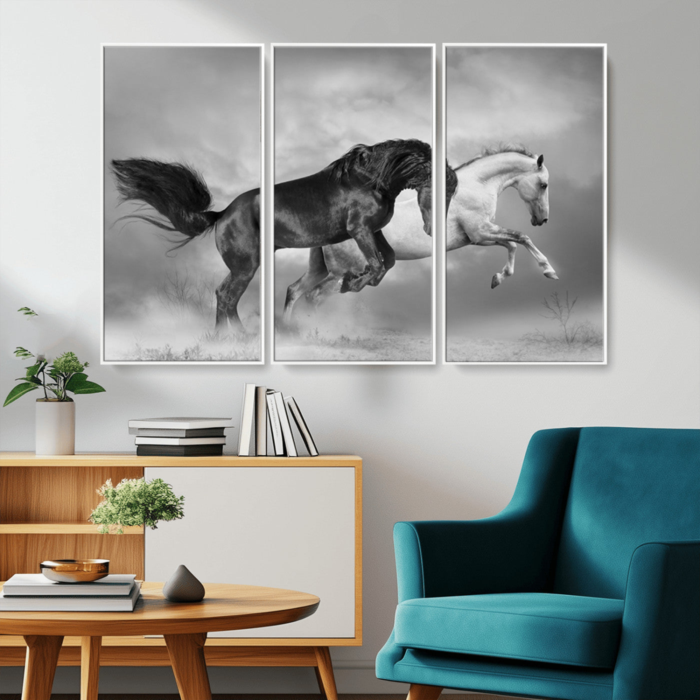 MGV-FC-48X32-3P - Wild Horses Wall Art Canvas Print