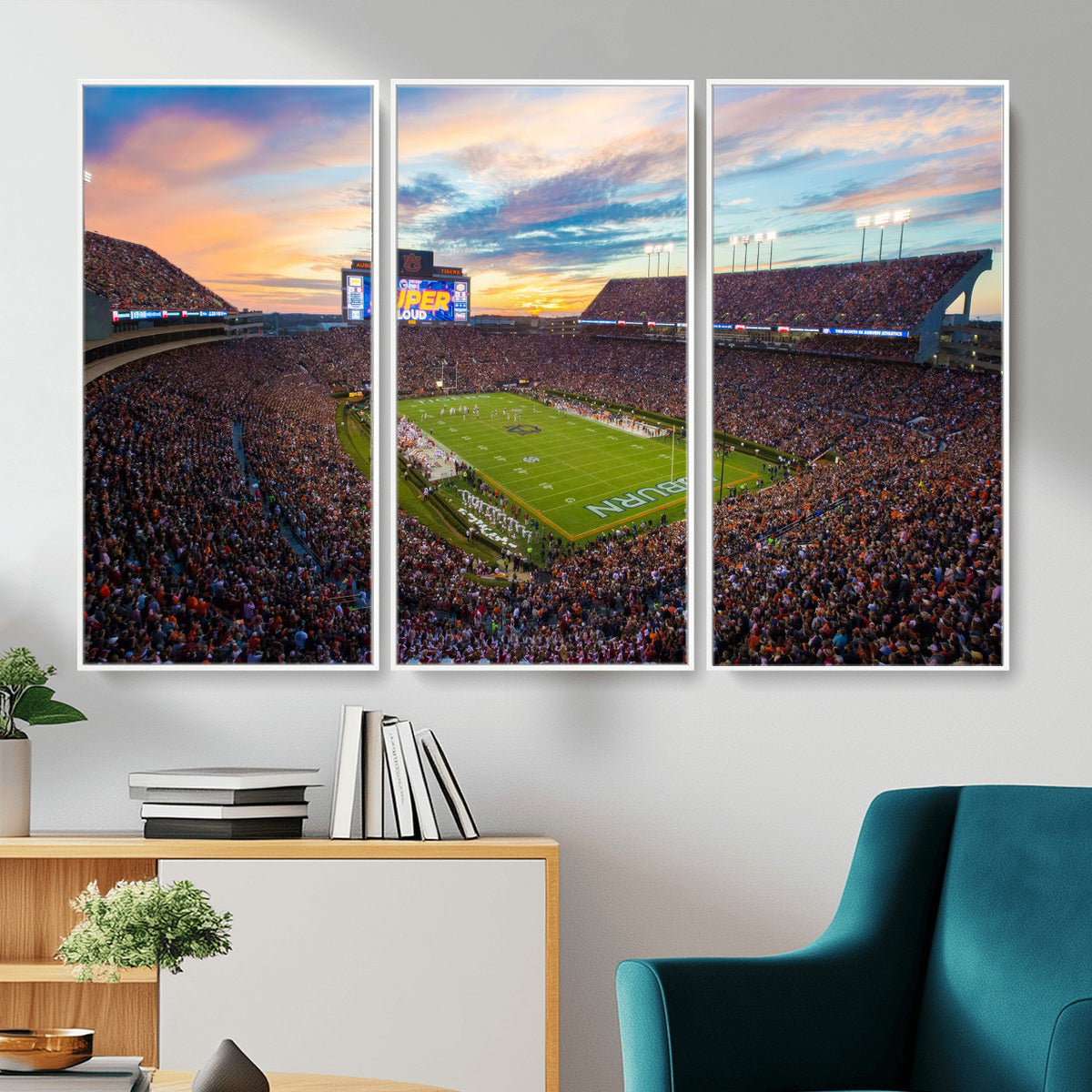 75203764-MGV-CV-36X24 - Jordan-Hare Stadium Auburn Tigers Football Stadium Canvas Wall Art
