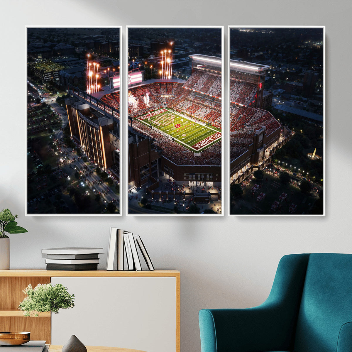 16867141-MGV-CV-36X24 - Oklahoma Memorial Stadium, Gaylord Memorial Stadium Wall Art