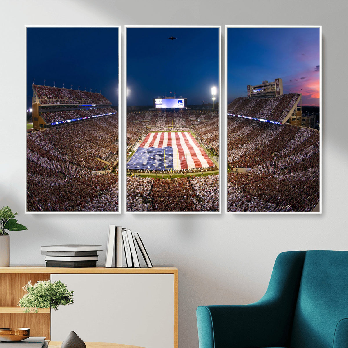 12979182-MGV-CV-36X24 - Oklahoma Sooners Memorial Stadium Wall Art Canvas Print