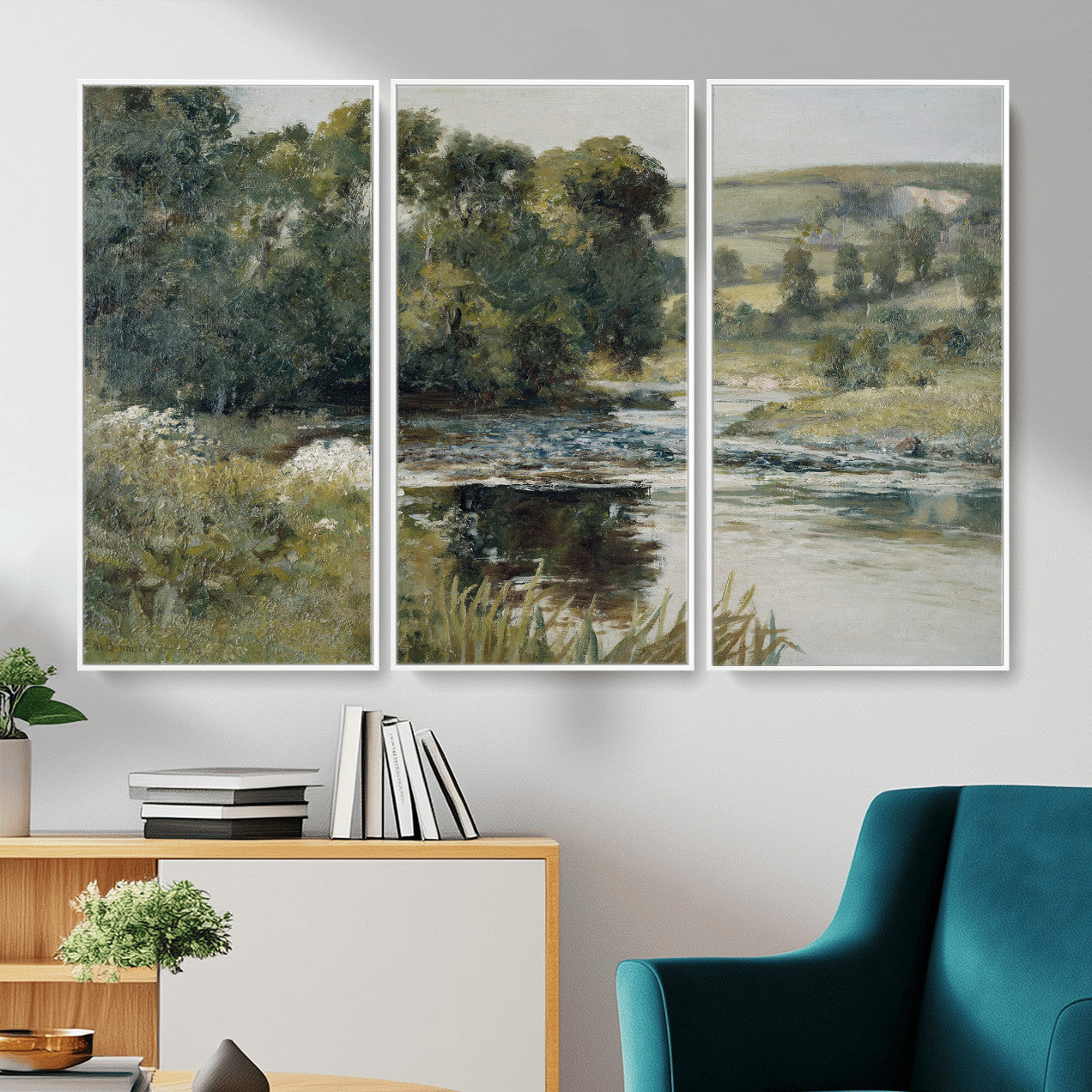 63256010-MGV-CV-36X24 - Edward Mitchell Bannister Streamside Wall Art Canvas Print