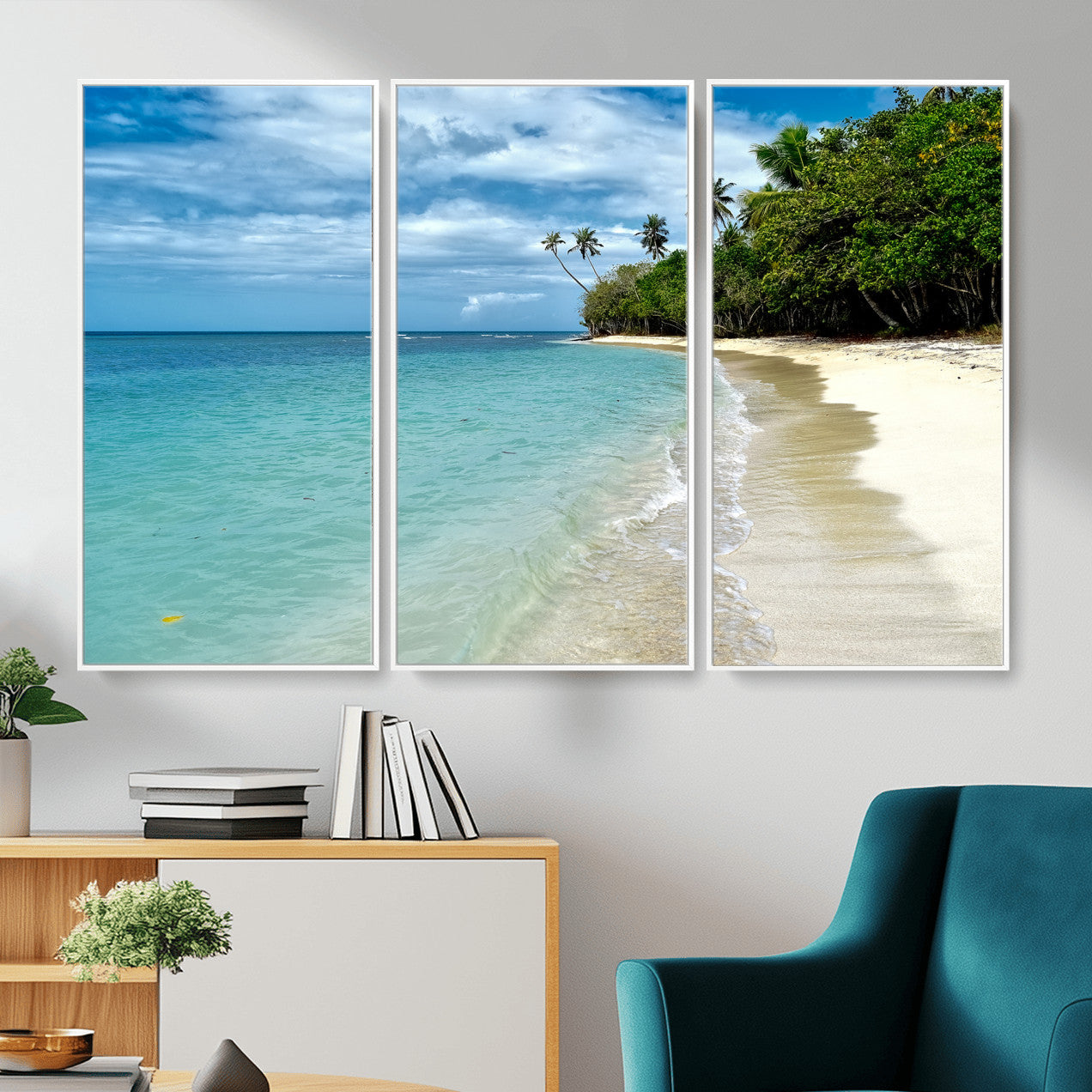 50626792-MGV-CV-36X24 - Puerto Rico Beach Paradise Wall Art – Tropical Coastal Print