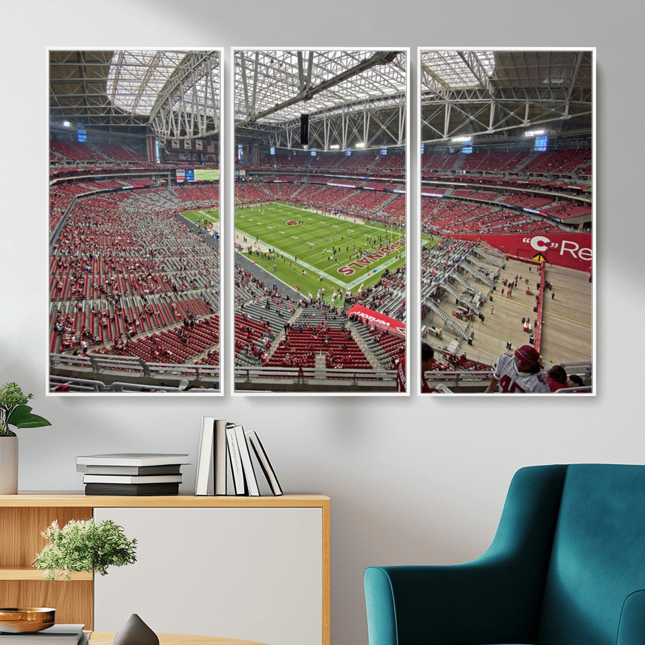 30579717-MGV-CV-36X24 - State Farm Stadium Canvas Wall Art, Arizona Cardinals Football Stadium Print, Glendale NFL Arena Panorama Artwork