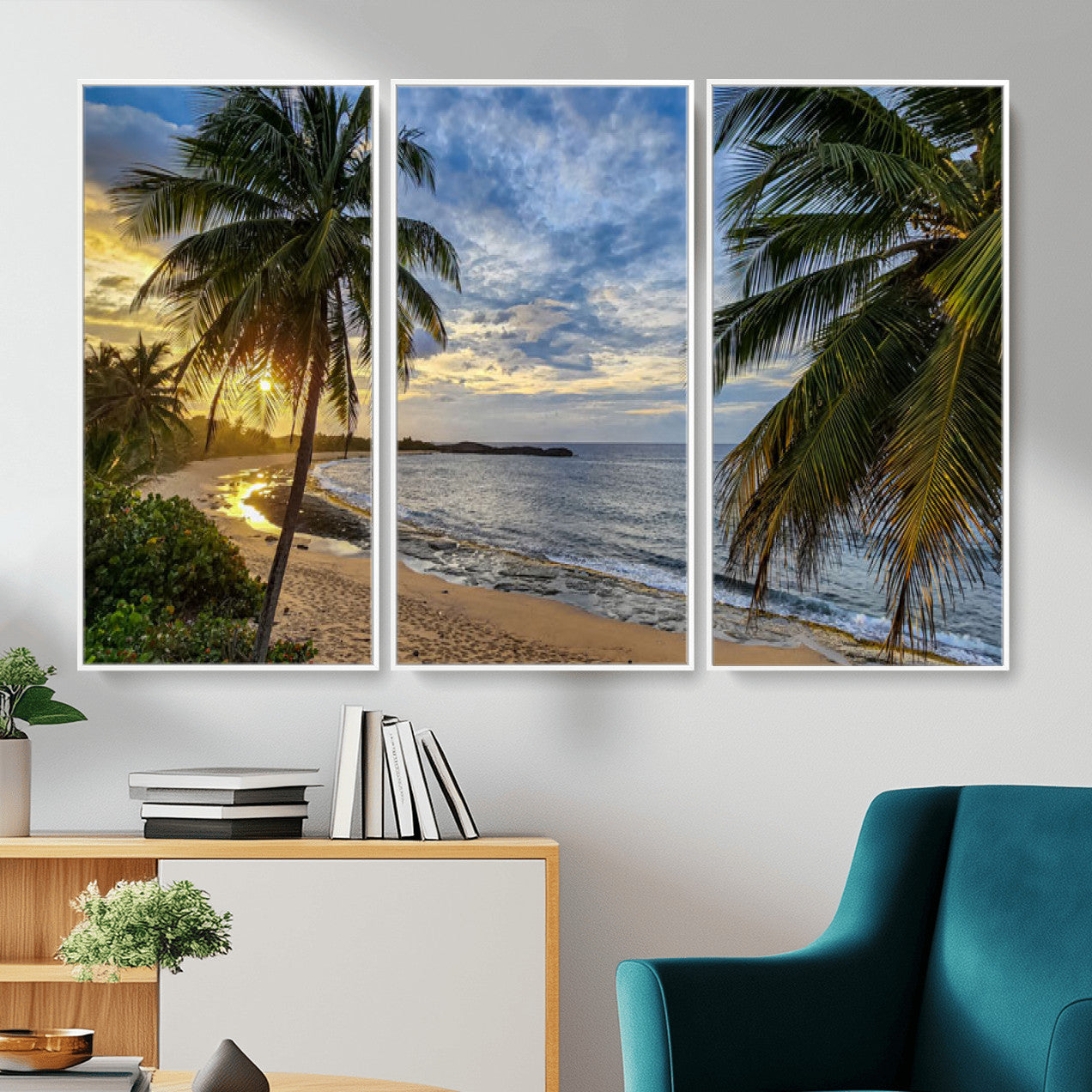 40002010-MGV-CV-36X24 - Mar Chiquita Beach Puerto Rico Canvas Wall Art, Manati Caribbean Coastal Photography Print, Tropical Ocean Sunset Decor
