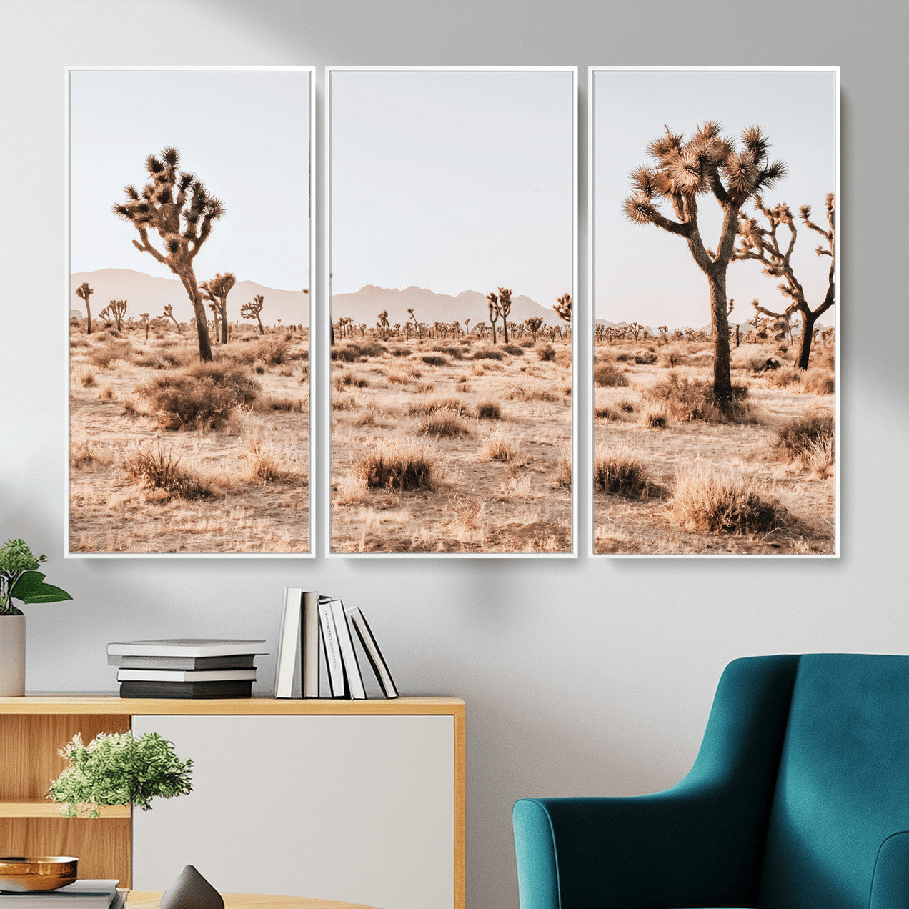 33549408-MGV-CV-36X24 - Joshua Tree Desert Canvas Wall Art Print - Desert Landscape Photography, Boho Southwest Wall Decor, Nature Canvas, Ready to Hang
