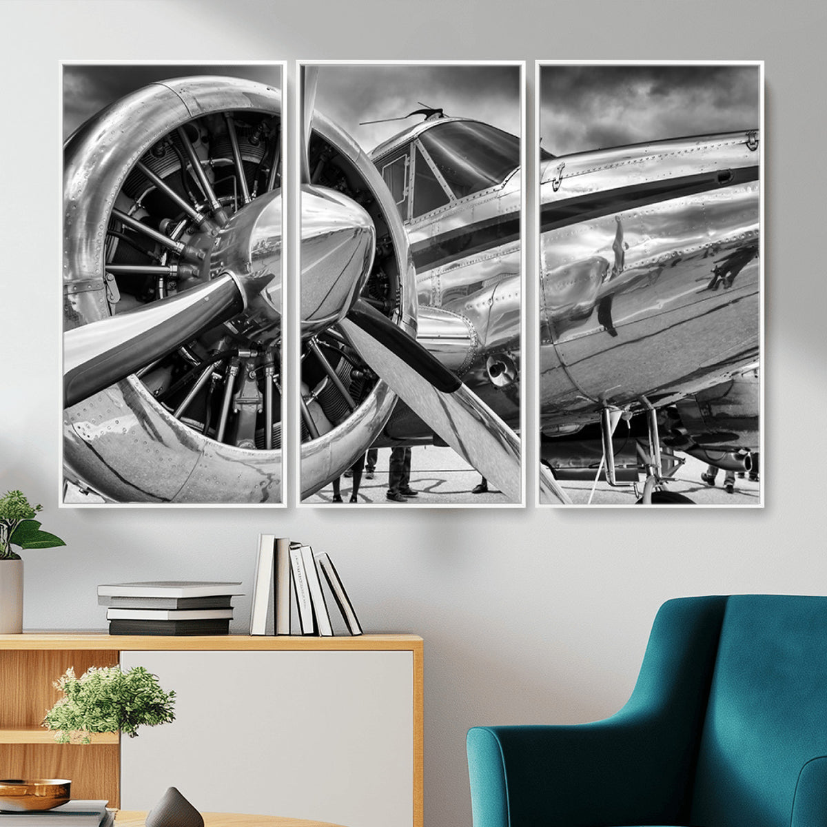 40672-MGV-CV-36X24 - Vintage Antique Airplane Wall Art Canvas Print