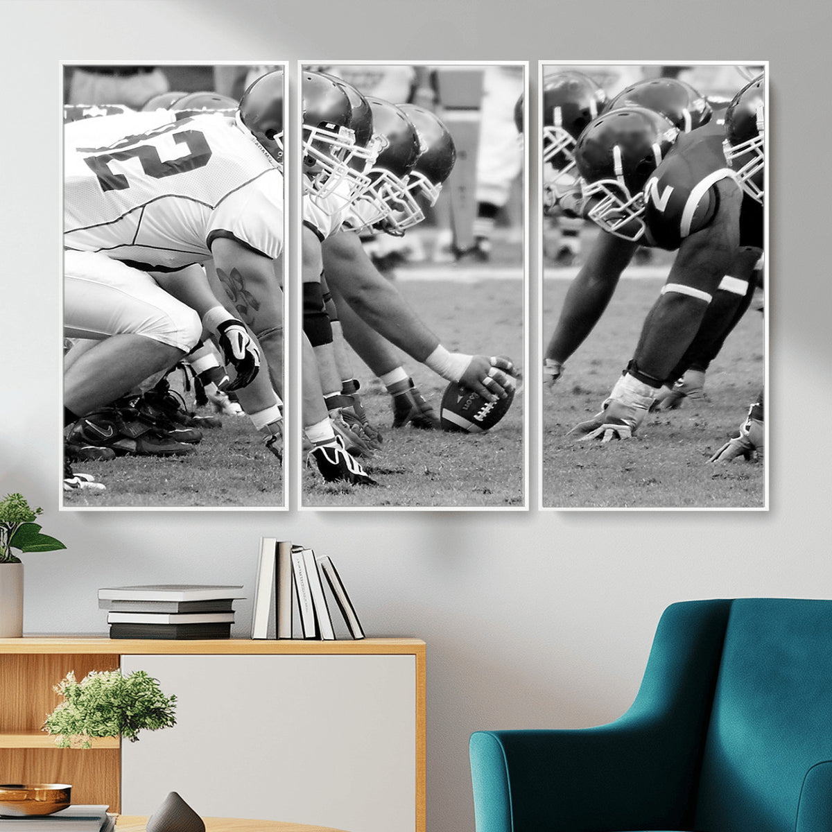 97432-MGV-CV-36X24 - American Football Player Wall Art Canvas Print