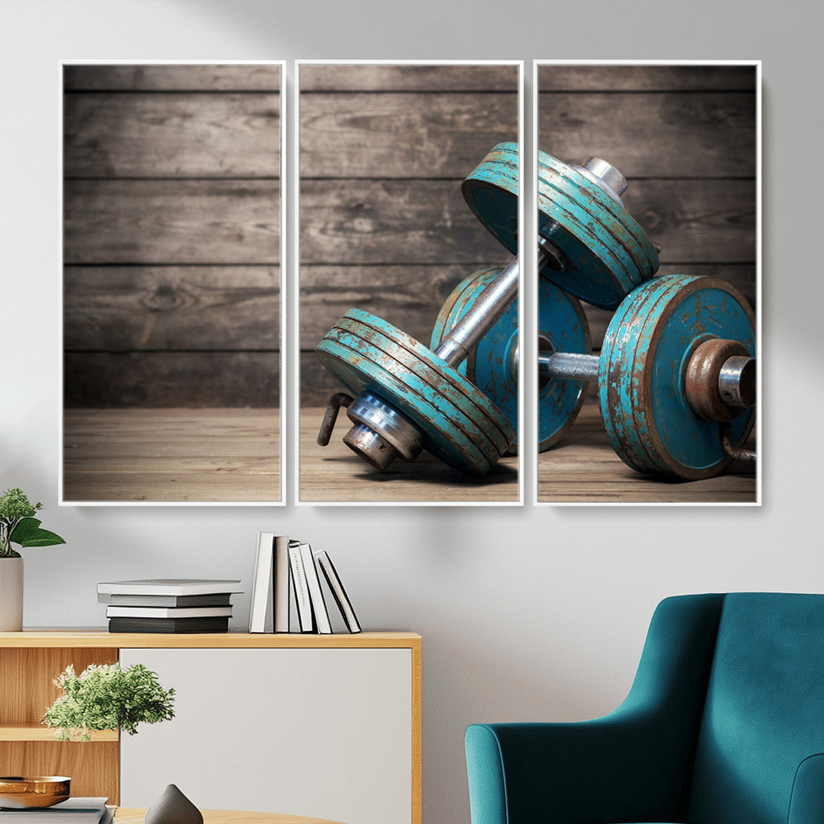 39364-MGV-CV-36X24 - Dumbbell and Sport Wall Art Canvas Print