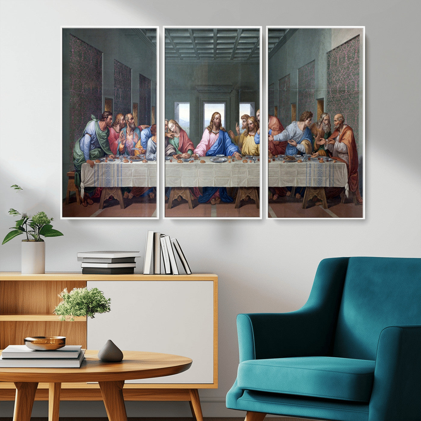 MGV-FC-48X32-3P - The Last Supper Multi Panel Canvas Wall Art