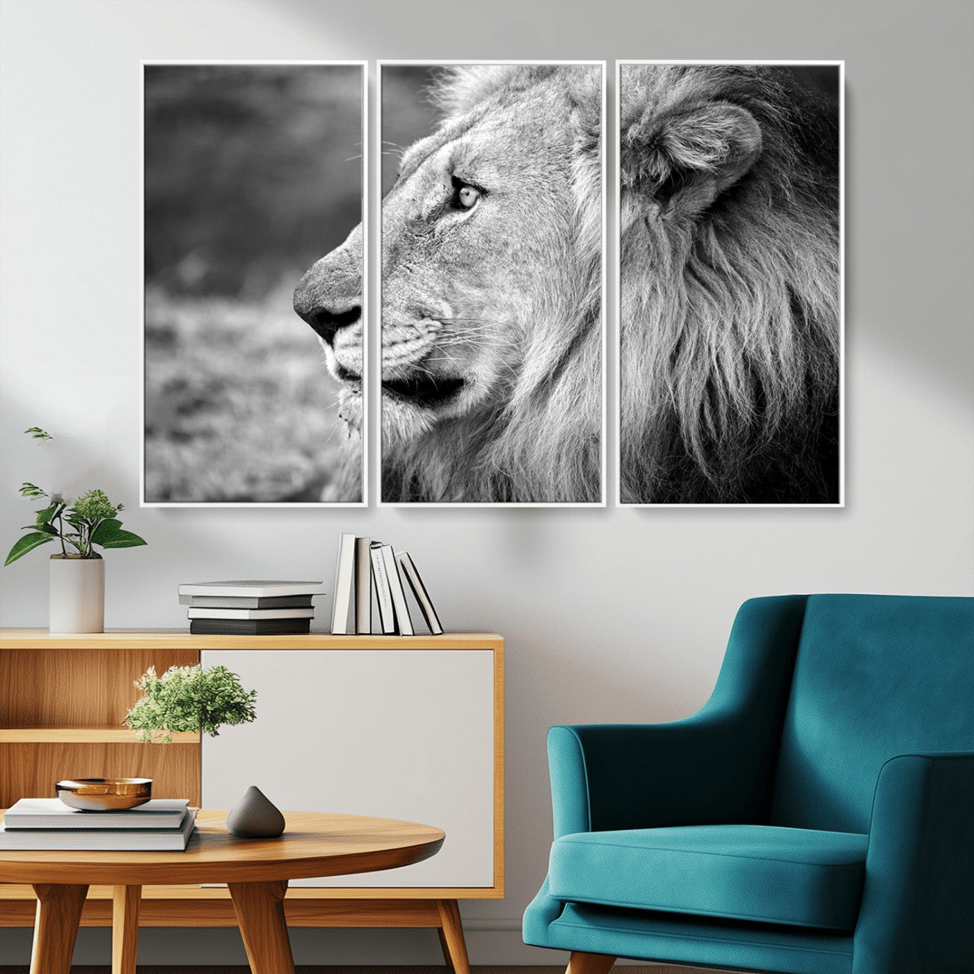 MGV-FC-48X32-3P - African Lion Wall Art Canvas Print