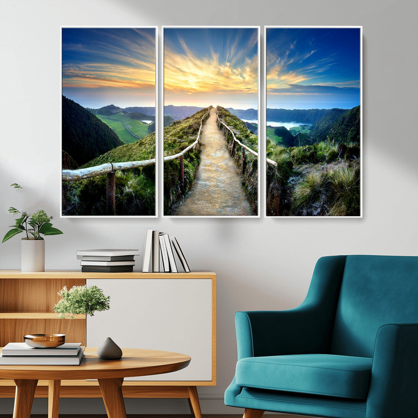 MGV-FC-48X32-3P - Mountain Landscape Wall Art Canvas Print