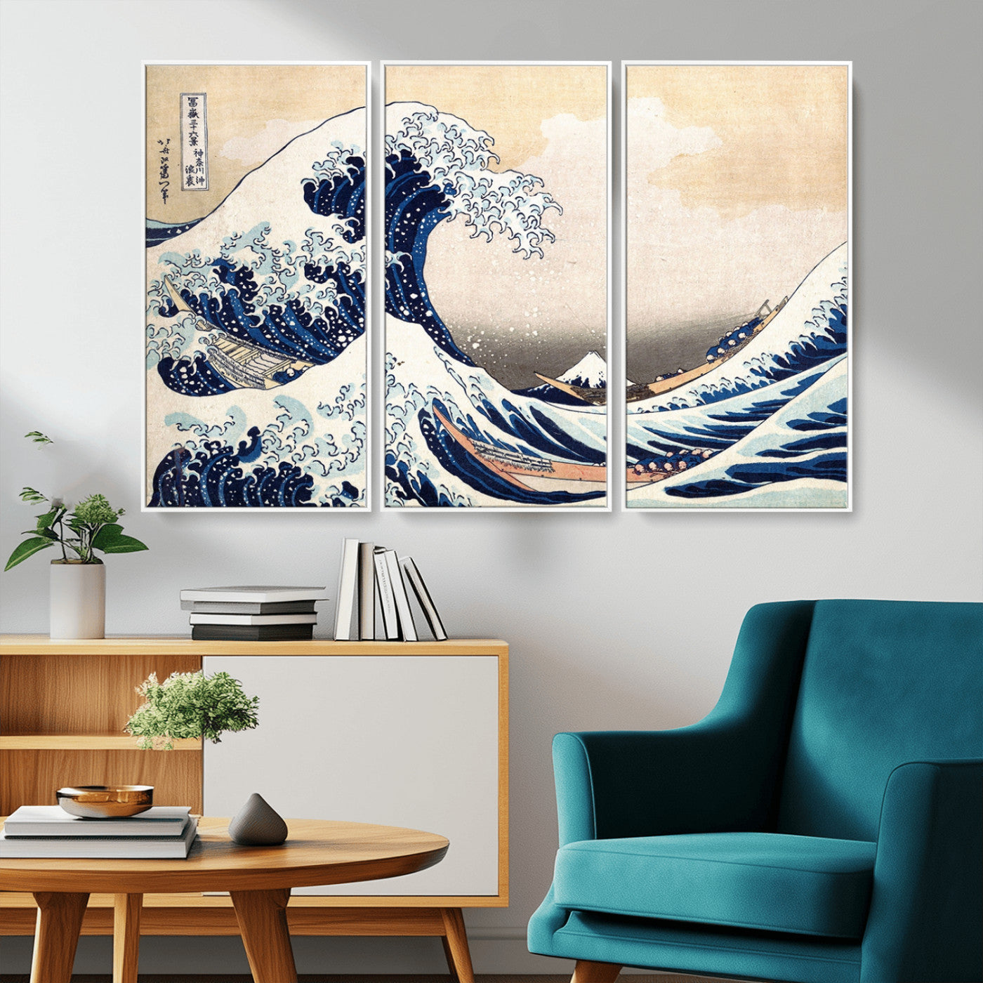 MGV-FC-48X32-3P - Hokusai: The Breaking Wave off Kanagawa Canvas Print