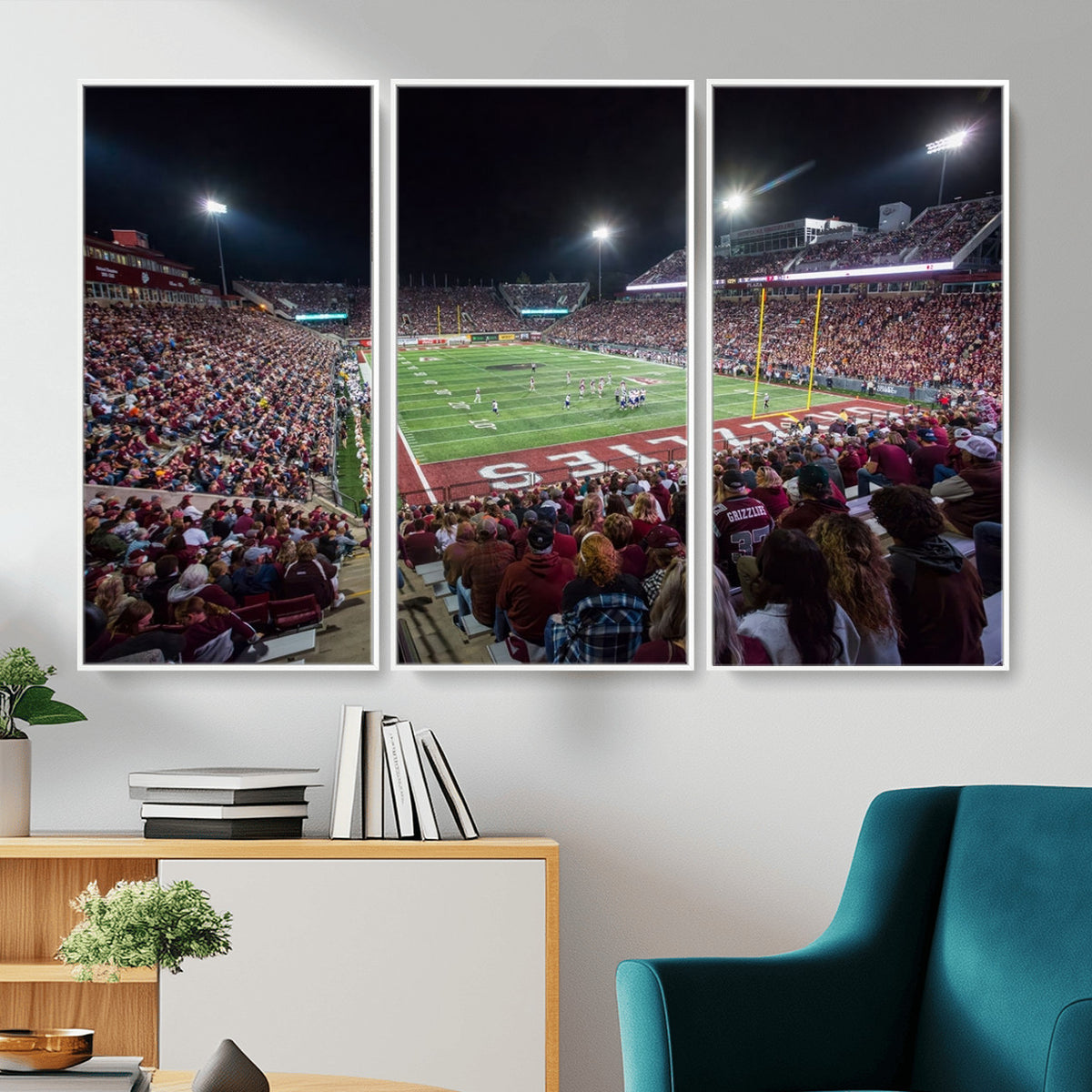 56191-MGV-CV-36X24 - Washington Grizzly Stadium American Football Wall Art Canvas Print, Sports Wall Art Print, Game Room Decor-1