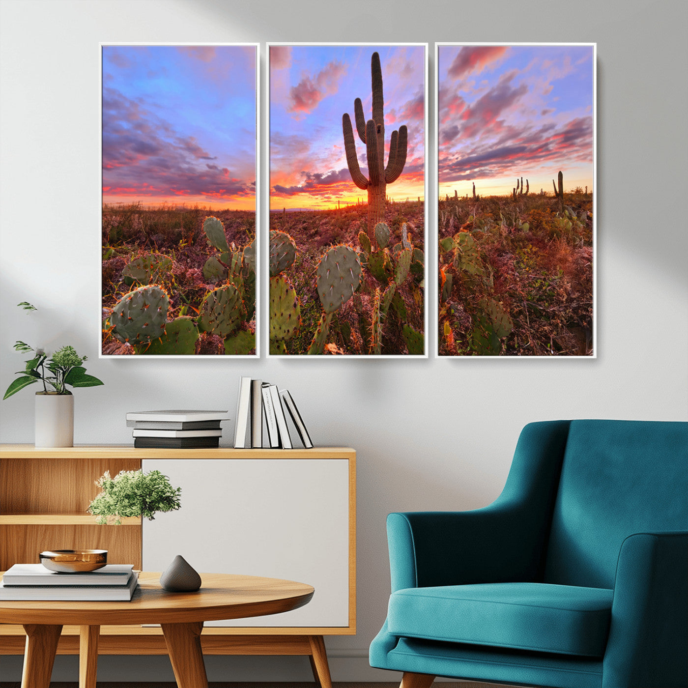 MGV-FC-48X32-3P - Arizona Desert Sunset Wall Art Canvas Print
