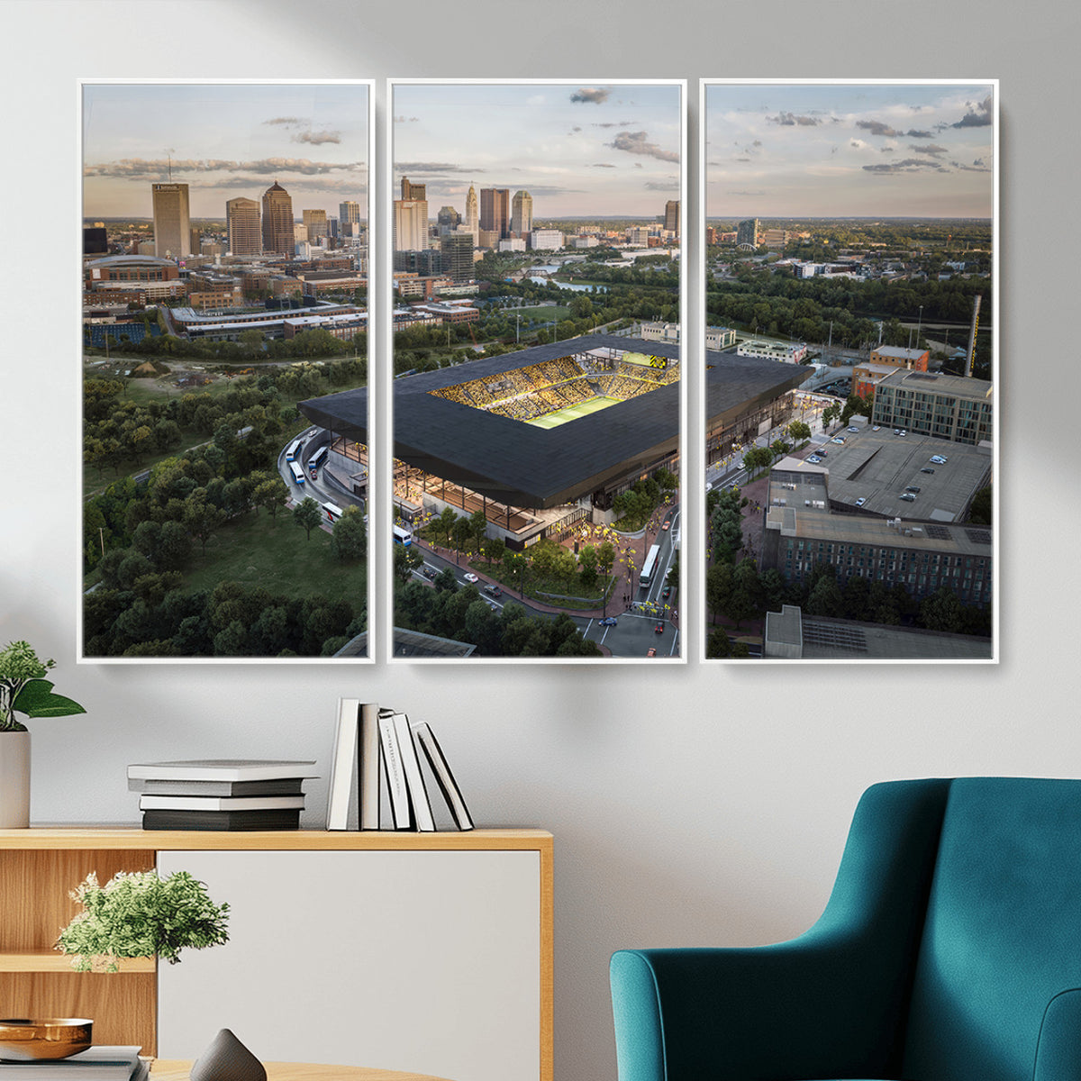 90971-MGV-CV-36X24 - Columbus Crew Soccer Team Print - Columbus Crew Stadium Wall Art, Columbus Crew Soccer Wall Art