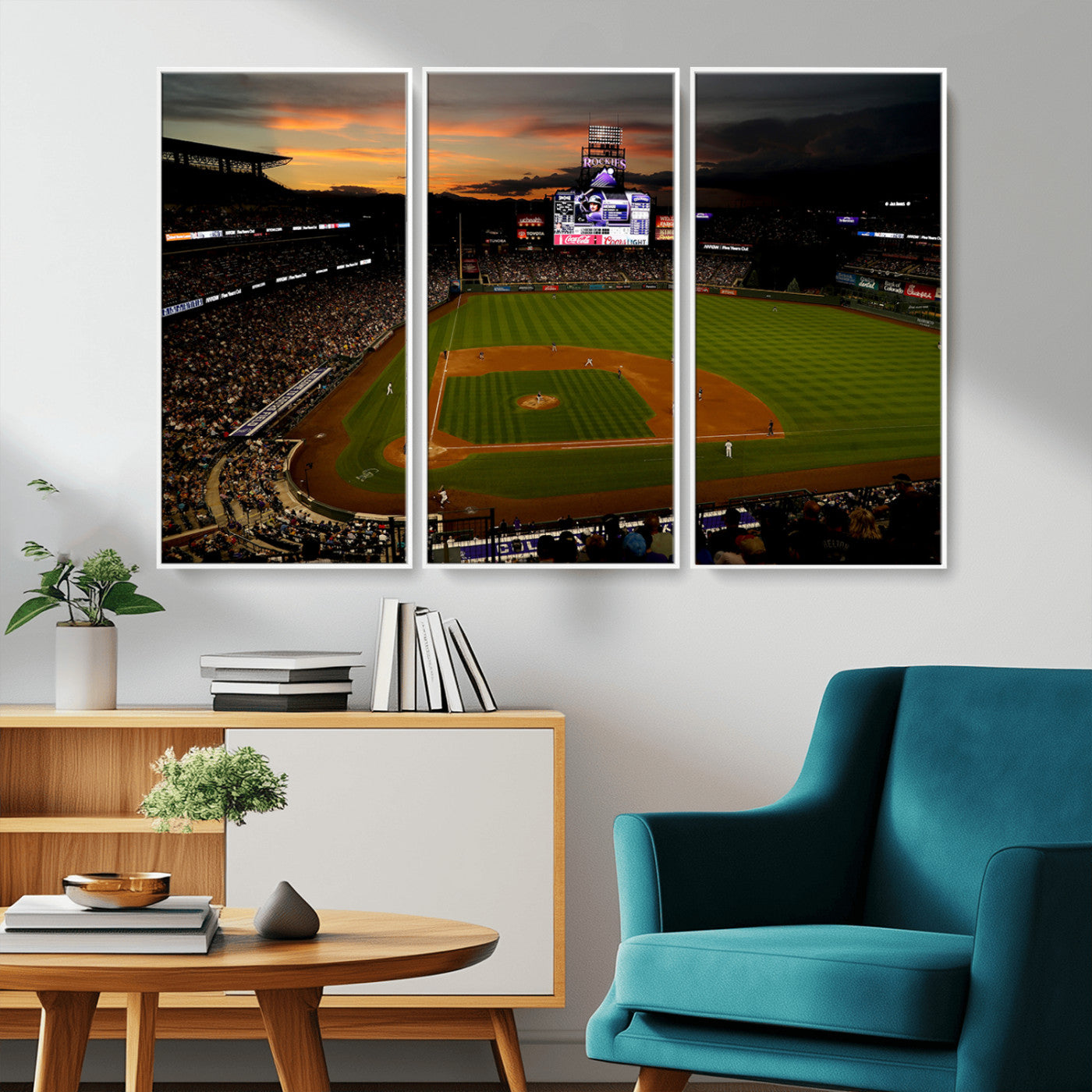 MGV-FC-48X32-3P - Colorado Rockies Coors Field Wall Art Canvas Print - MLB Baseball Stadium