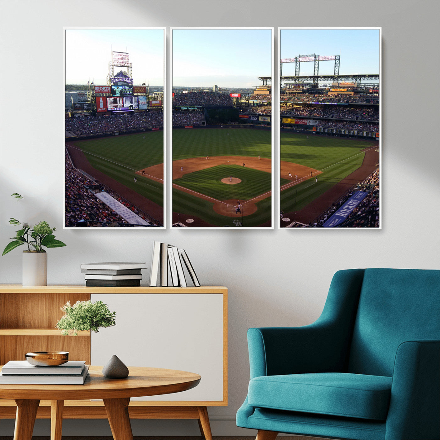 MGV-FC-48X32-3P - Colorado Rockies Coors Field Wall Art Canvas Print - MLB Baseball Stadium