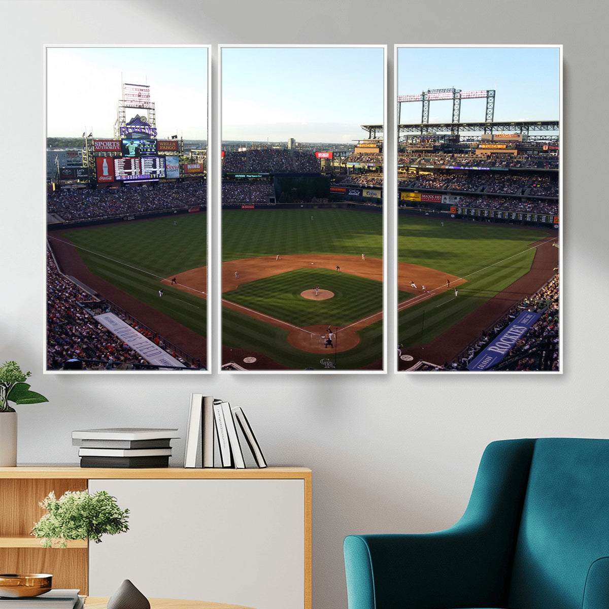 21638-MGV-CV-36X24 - Colorado Rockies Coors Field Wall Art Canvas Print, MLB Baseball Stadium