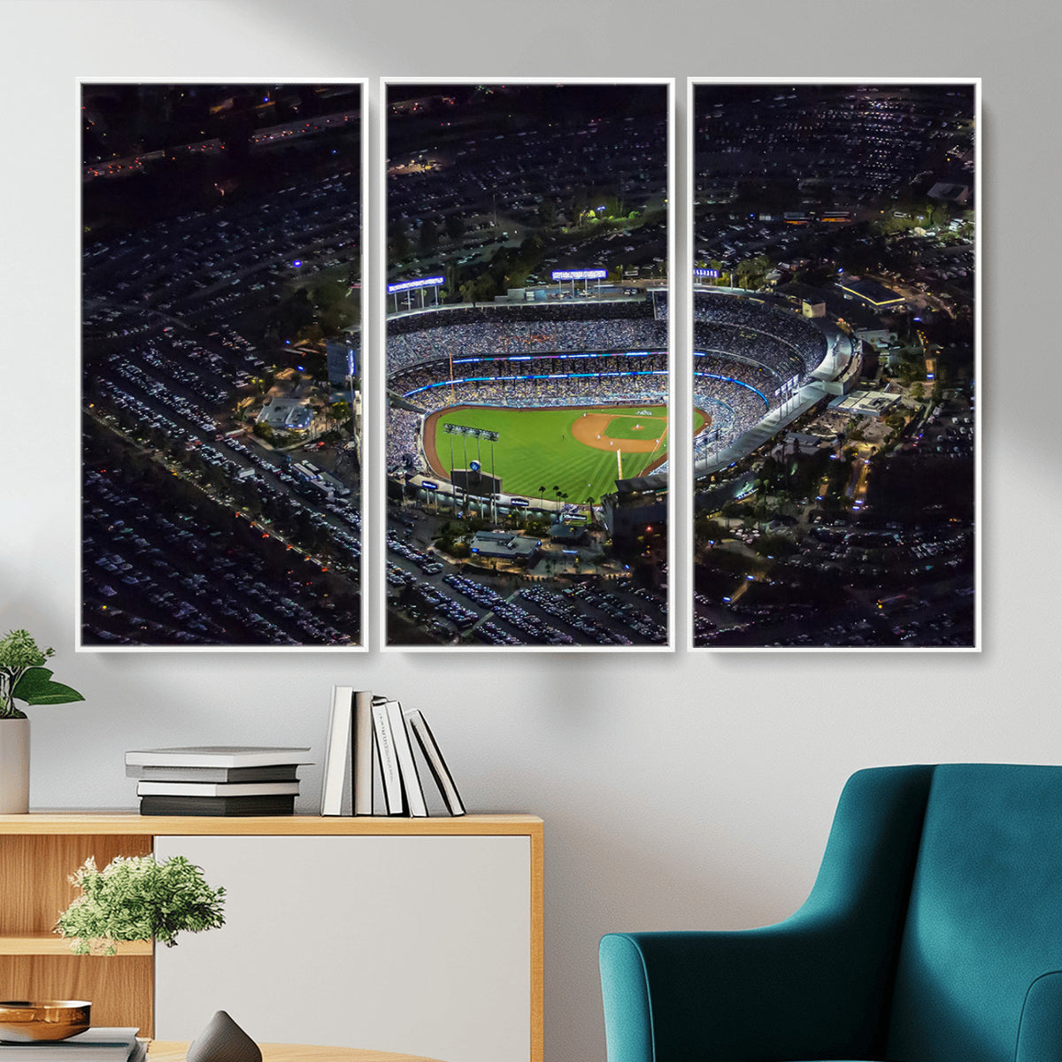 20932-MGV-CV-36X24 - Los Angeles Dodgers Dodger Stadium Wall Art Canvas Print