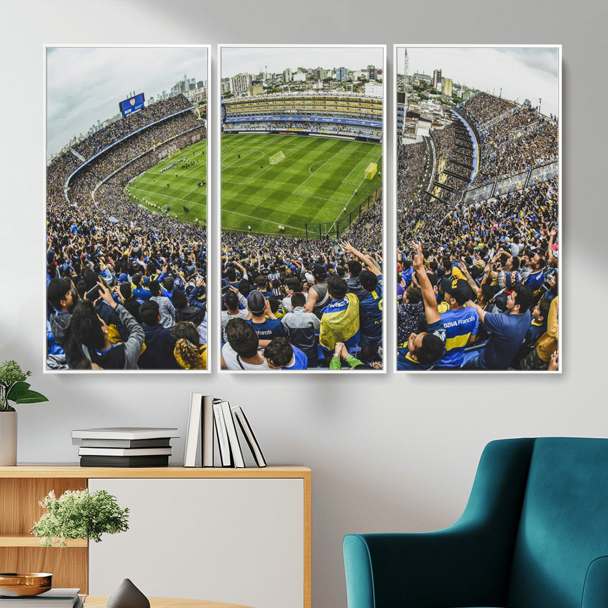 63839-MGV-CV-36X24 - Boca Juniors Soccer Team Print Wall Art, Buenos Aires Bombonera Stadium