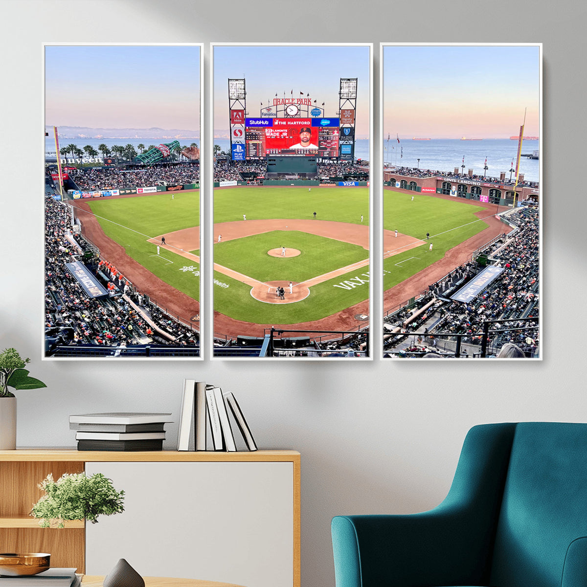 16055-MGV-CV-36X24 - San Francisco Giants Baseball Team Print, Oracle Park