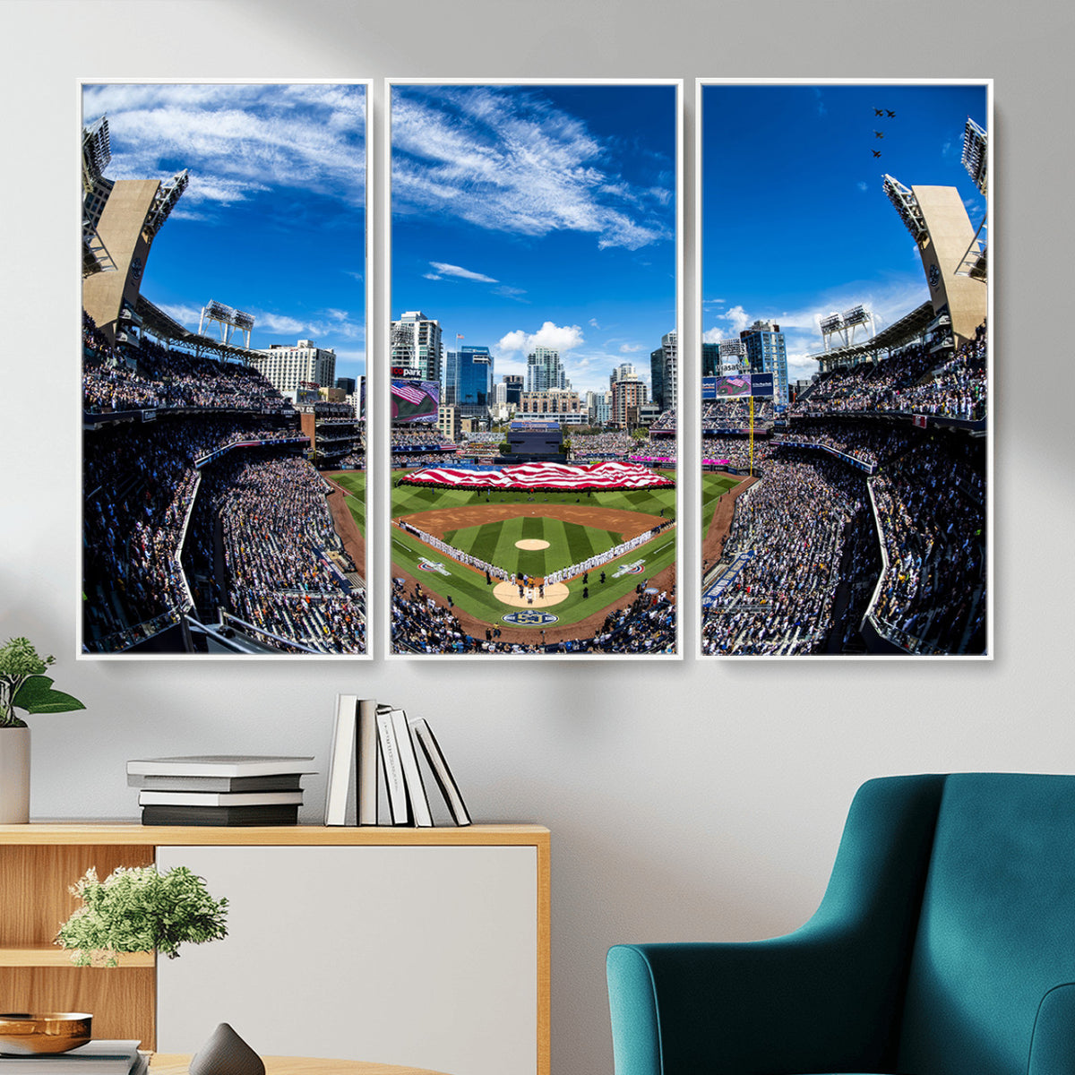 52297-MGV-CV-36X24 - San Diego Padres Baseball Team Print, Petco Park Stadium