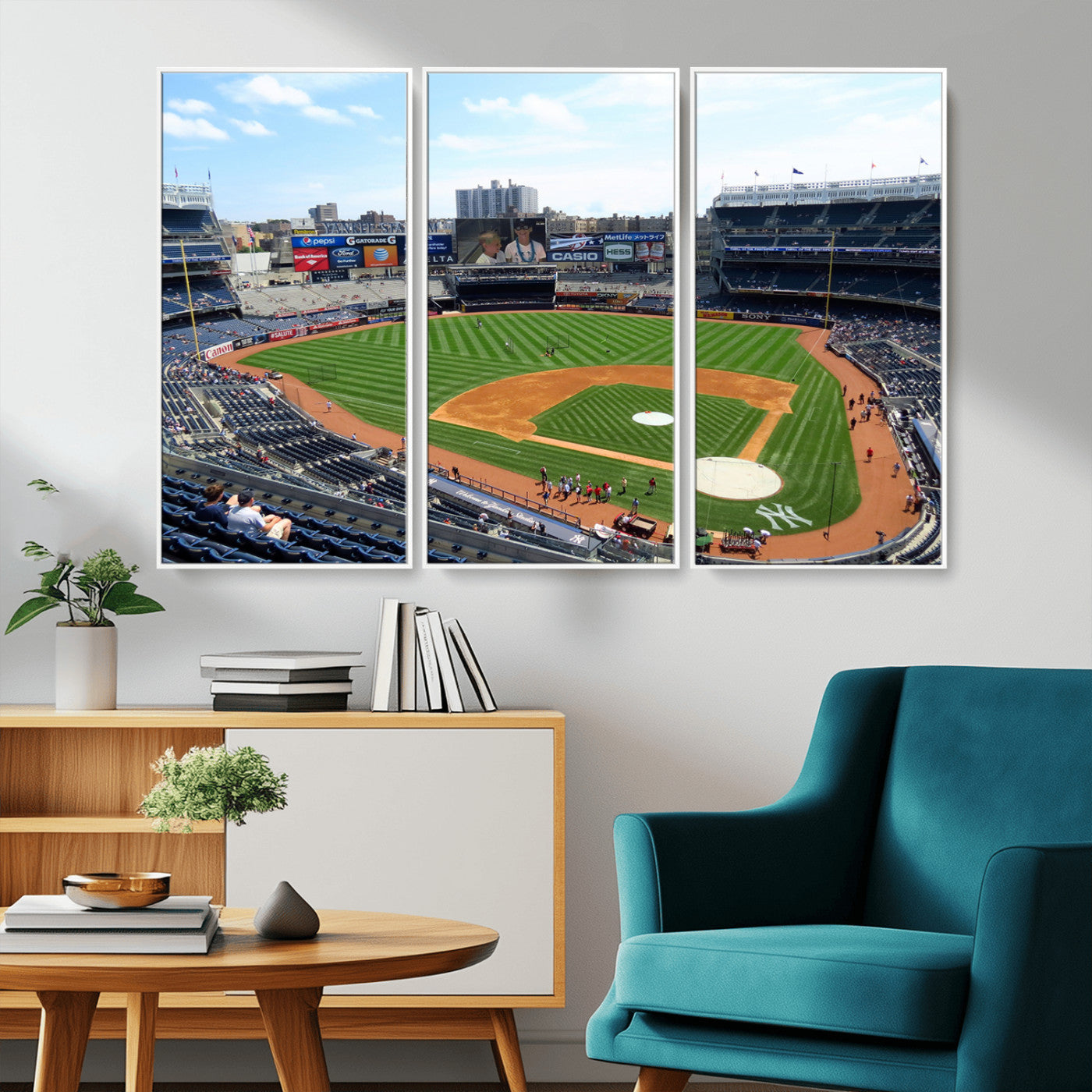 MGV-FC-48X32-3P - Buffalo Bills Stadium Wall Art - Buffalo Bills Decor- NFL Fans Gift, Perfect Sports Decor for Living