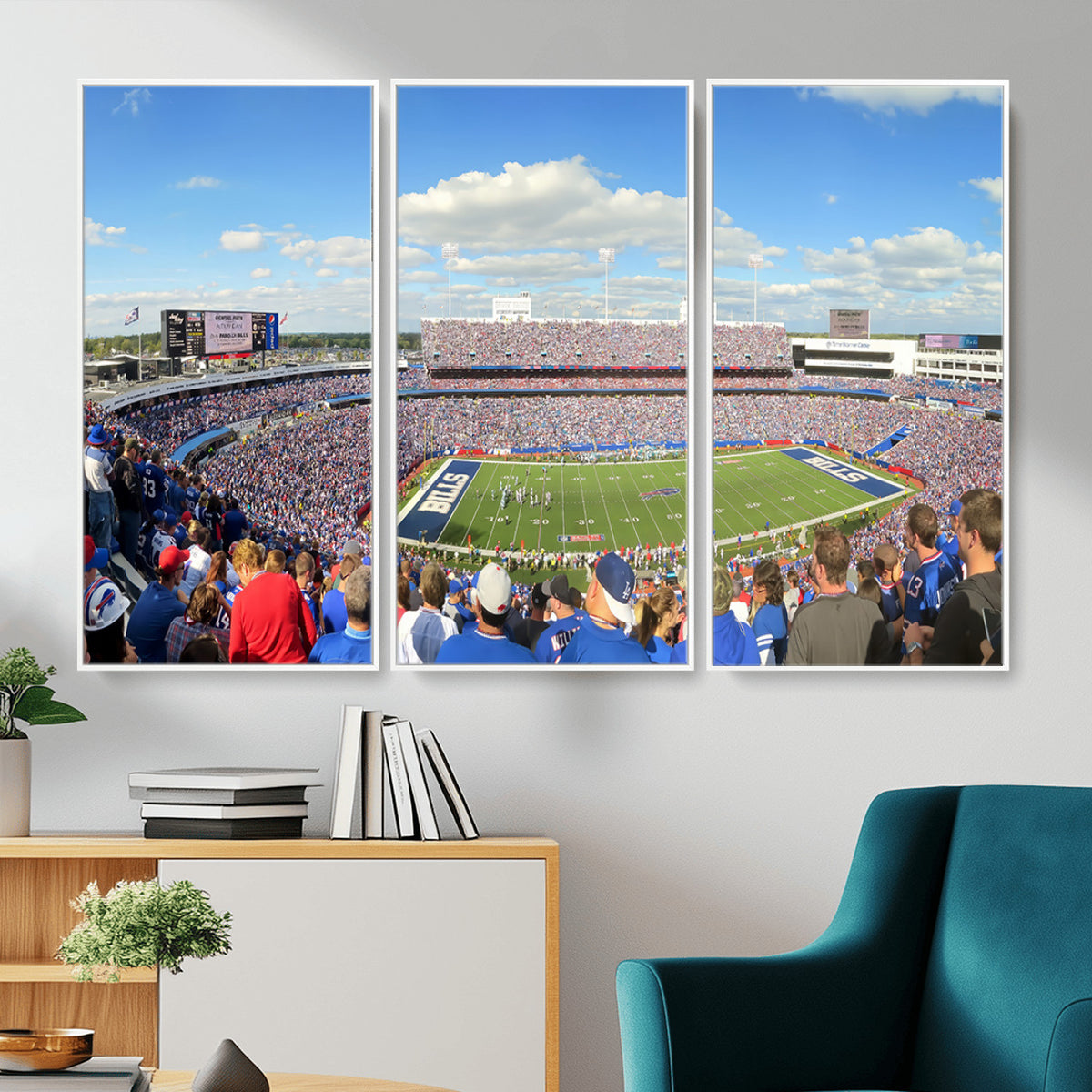 35302-MGV-CV-36X24 - Buffalo Bills NFL Football Team Print, Game Day at Buffalo Highmark Stadium
