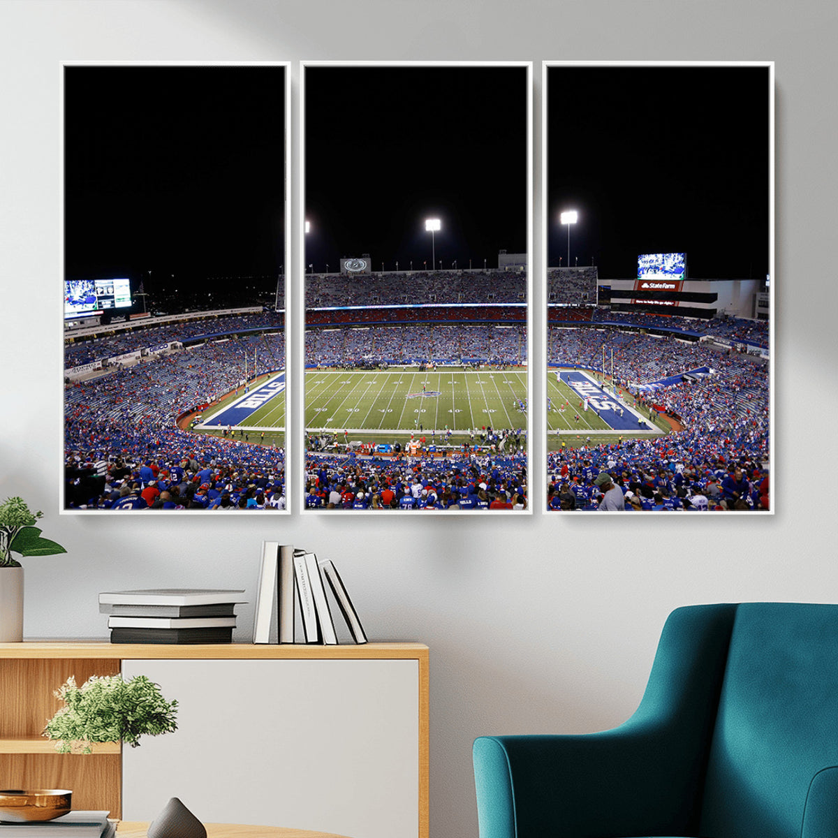 59036-MGV-CV-36X24 - Buffalo Bills Wall Art, Buffalo Bills Stadium Canvas Print for Sports Decor