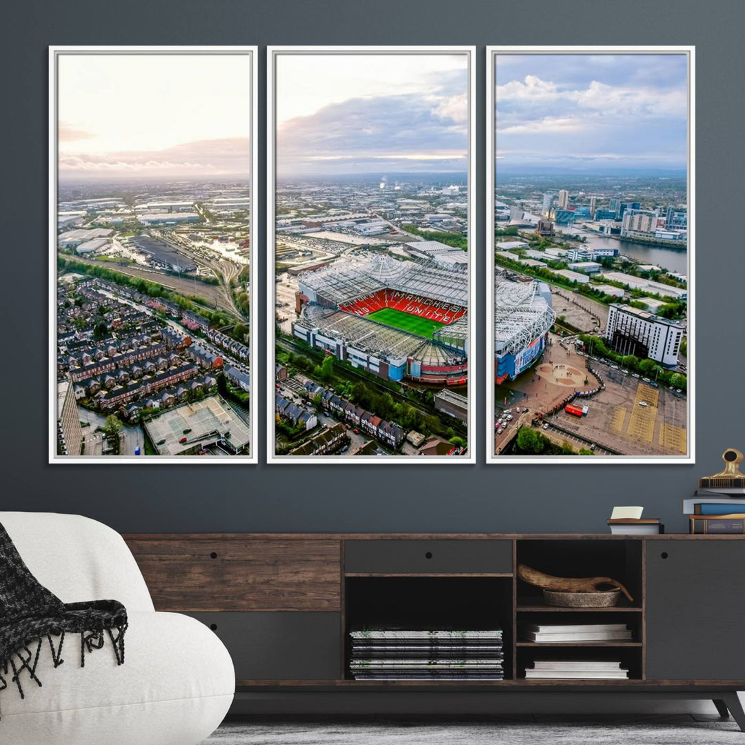 Old Trafford Manchester United Stadium wall art canvas.