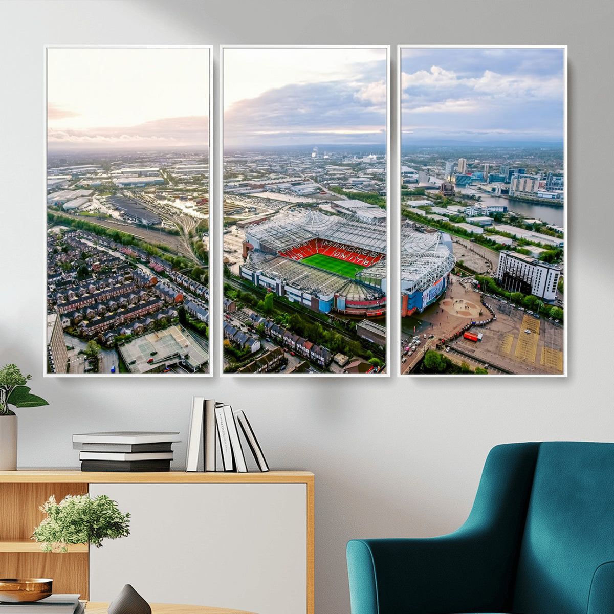 85657-MGV-CV-36X24 - Old Trafford Manchester United Stadium Wall Art Canvas Print