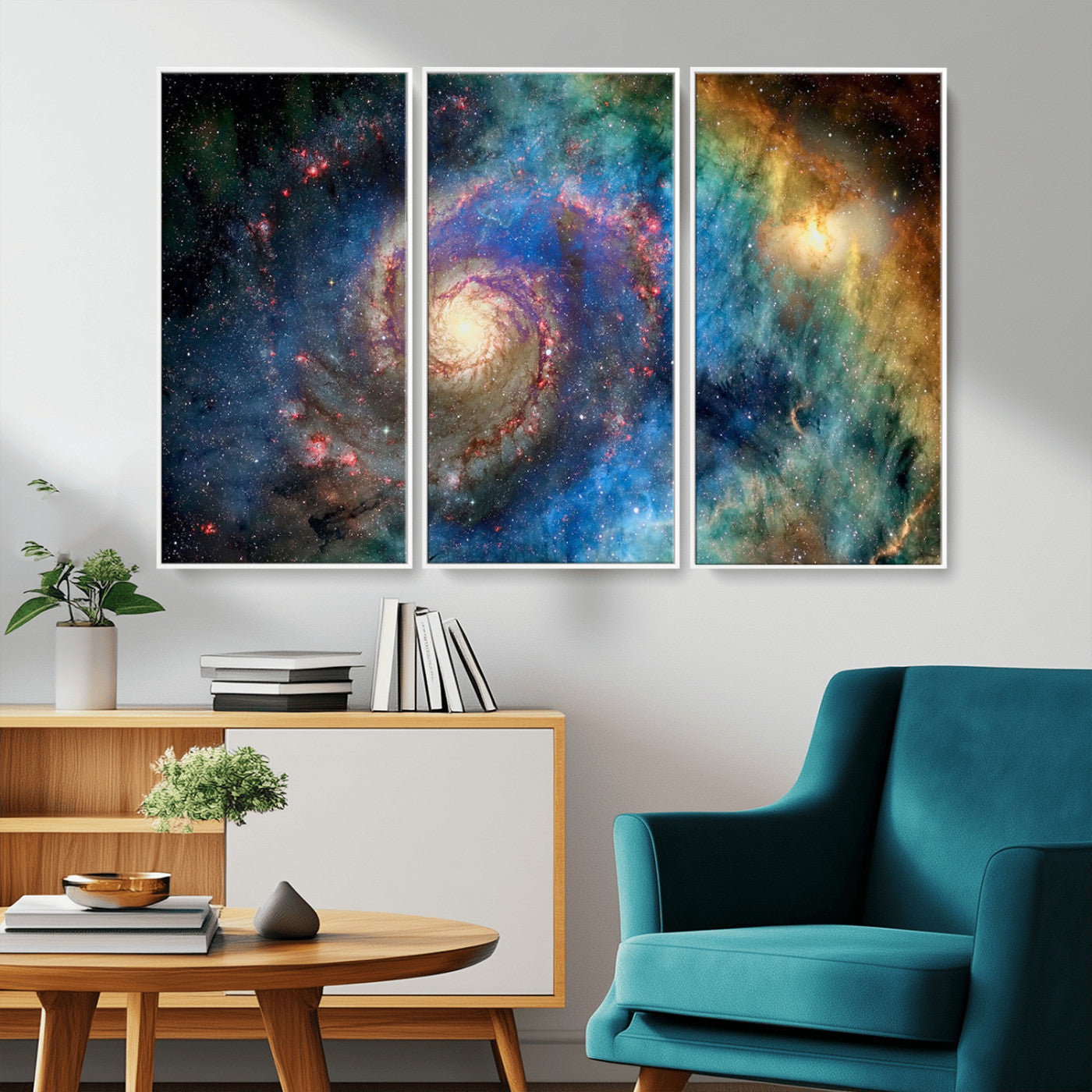 MGV-FC-48X32-3P - Spiral Galaxy Wall Art Canvas Print