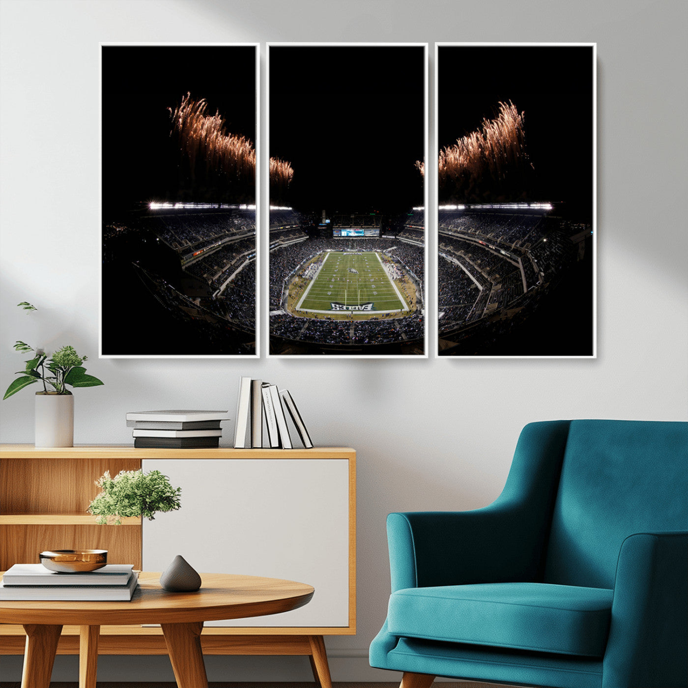 MGV-FC-48X32-3P - Eagles Field Stadium Wall Art | Philadelphia Eagles Football Team Print - Philadelphia Lincoln