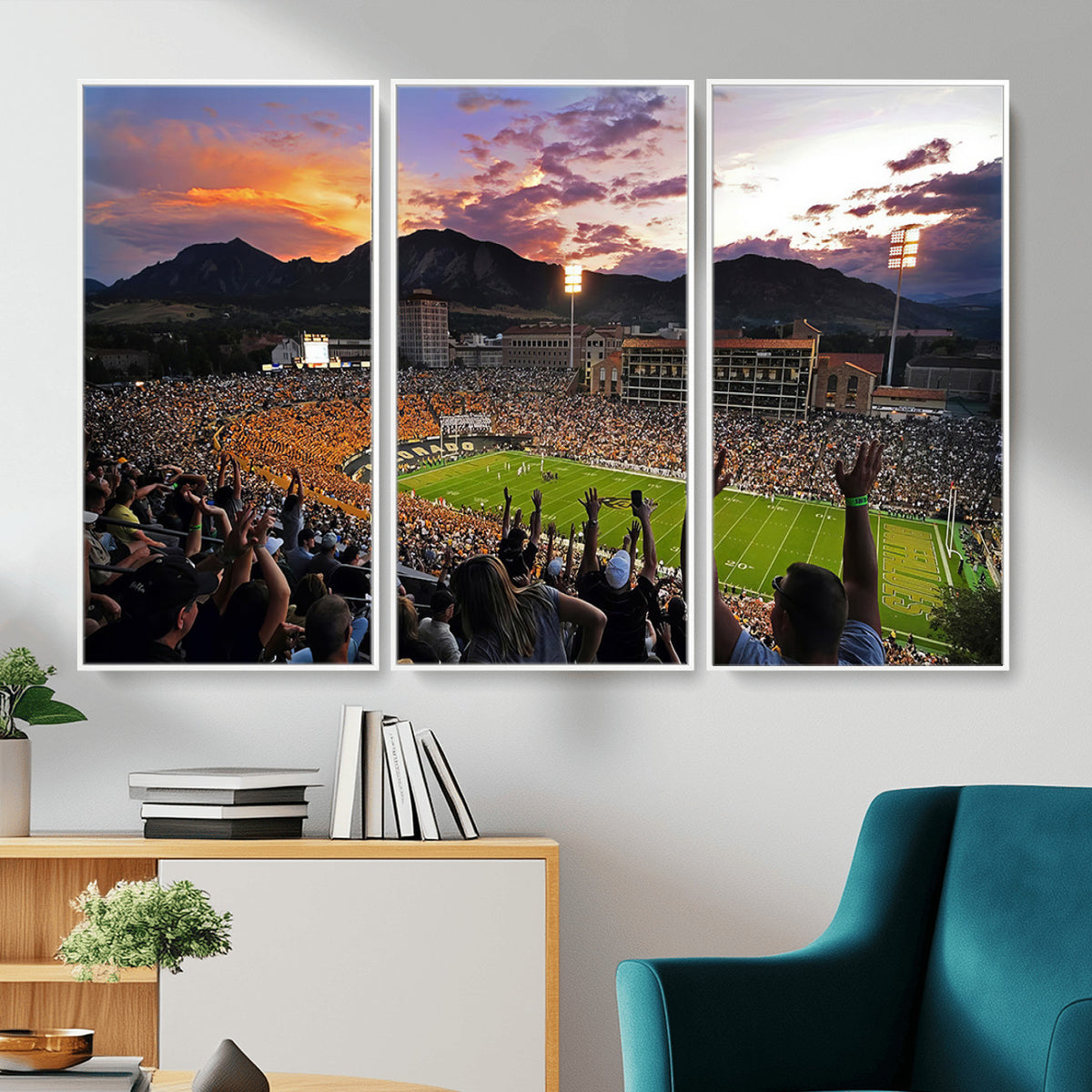 52579-MGV-CV-36X24 - Folsom Field, University of Colorado Buffaloes Football, Framed and Ready to Hang
