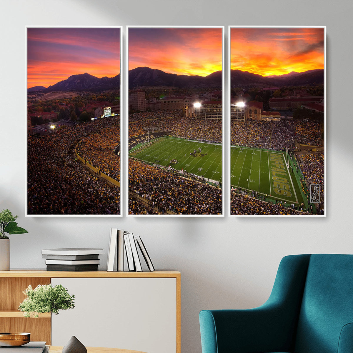 84649-MGV-CV-36X24 - Folsom Field, University of Colorado Buffaloes Football, Extra Large Game Room Wall Decor