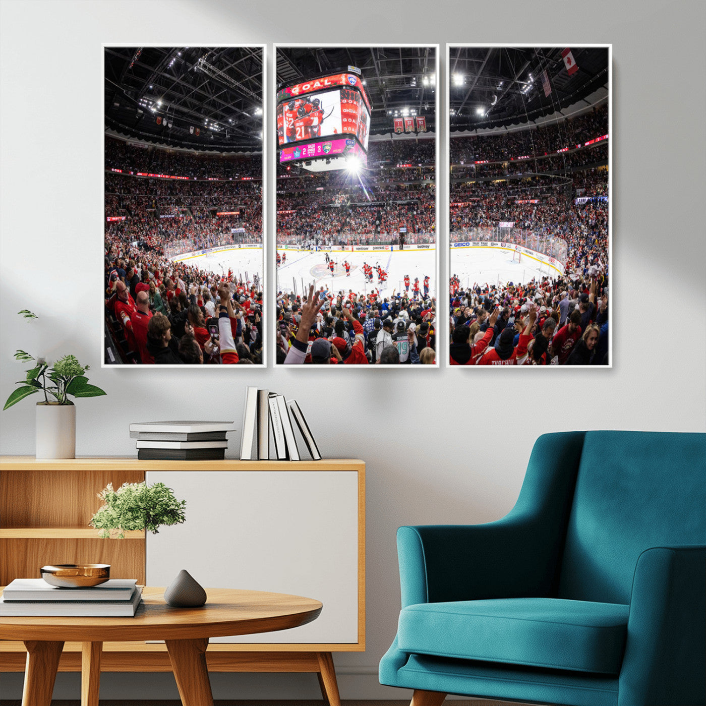 MGV-FC-48X32-3P - Amerant Bank Arena Wall Art Canvas Print - Basketball Arena Stadium Print