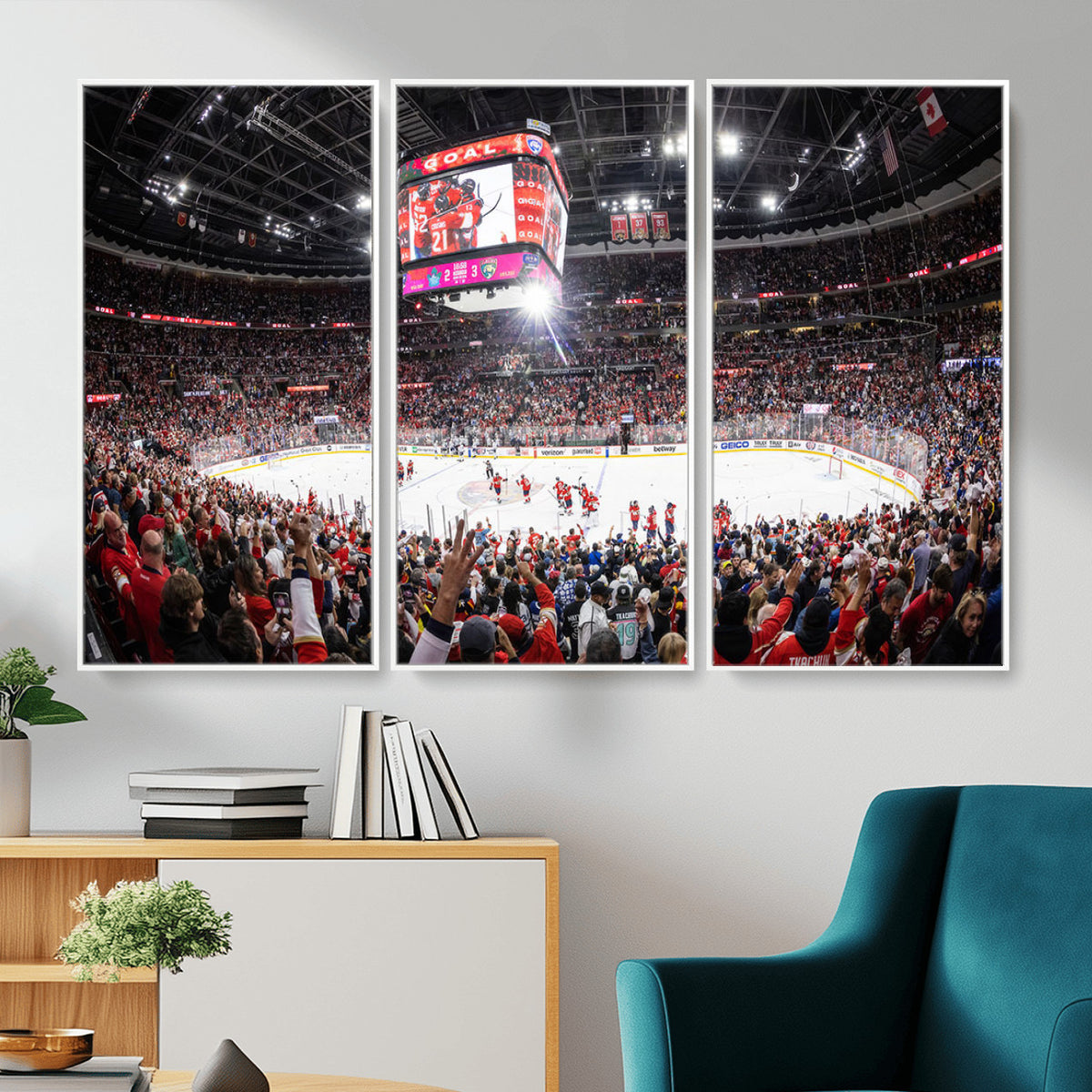 15750-MGV-CV-36X24 - Amerant Bank Arena Wall Art Canvas Print, Hockey Arena