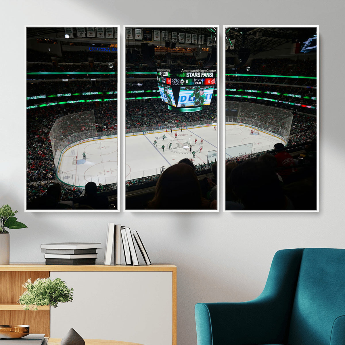 13876-MGV-CV-36X24 - American Airlines Center Dallas Stars Wall Art Canvas Print