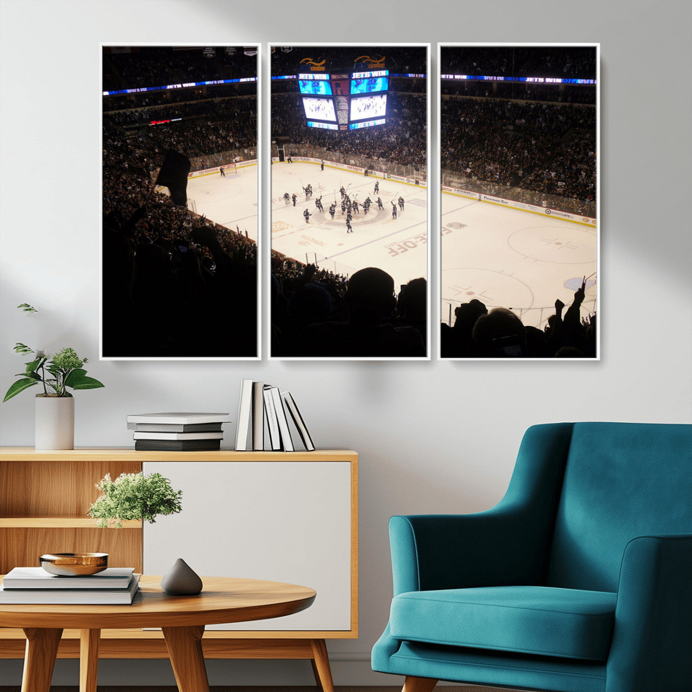 MGV-FC-48X32-3P - Canada Life Centre Wall Art | Winnipeg Jets Hockey Team Print Canvas | Ready to Hang | Winnipeg Wall