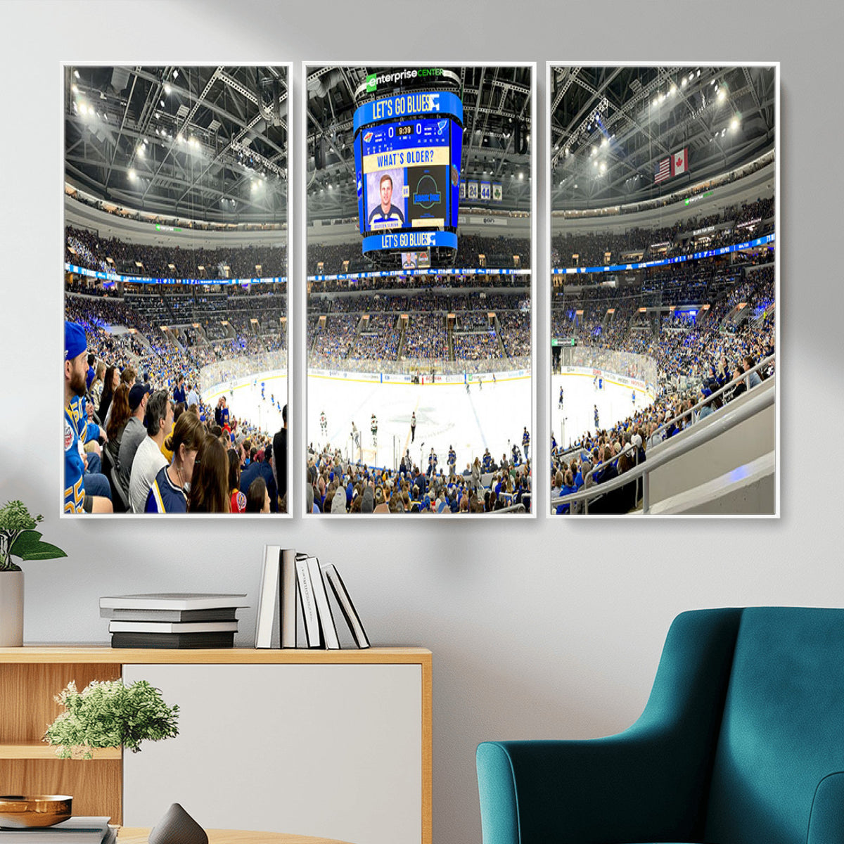55708-MGV-CV-36X24 - Enterprise Center, Missouri St. Louis Blues Ice Hockey