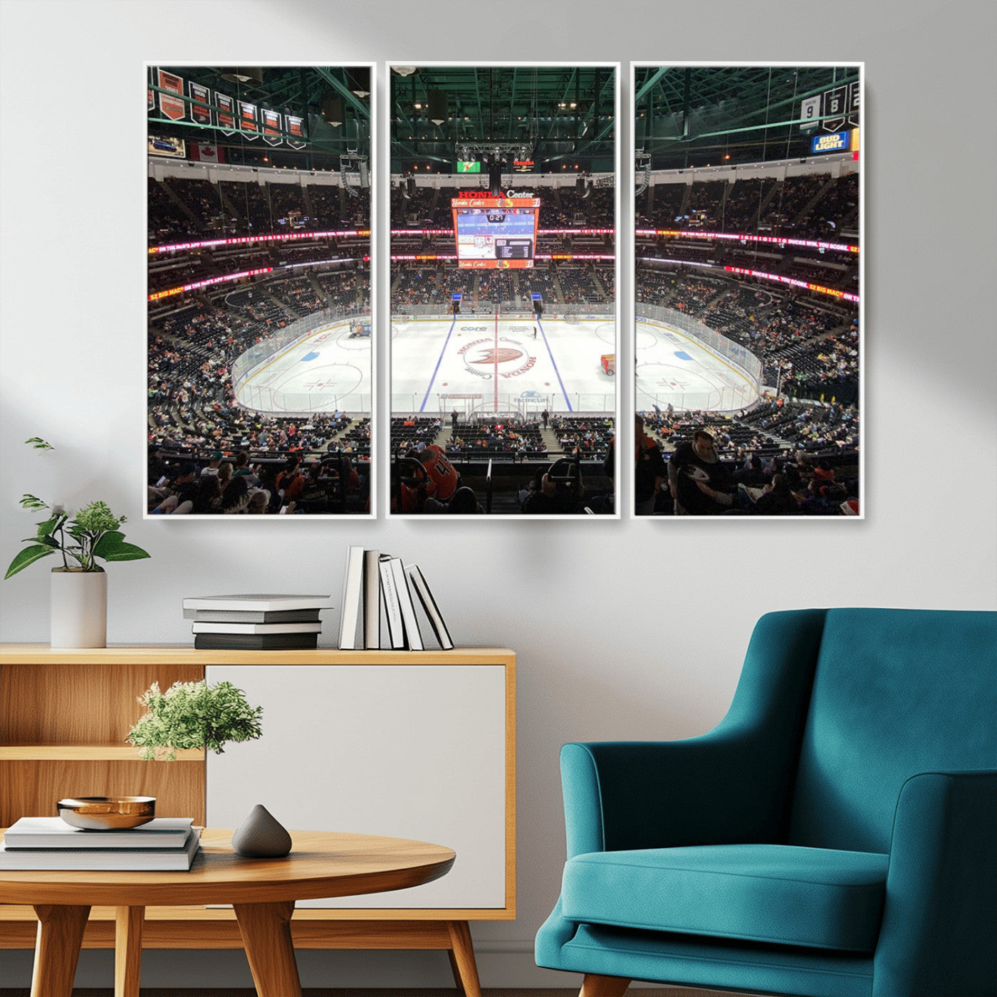 MGV-FC-48X32-3P - Honda Center California Anaheim Ducks Ice Hockey Stadium Canvas Print Wall Art