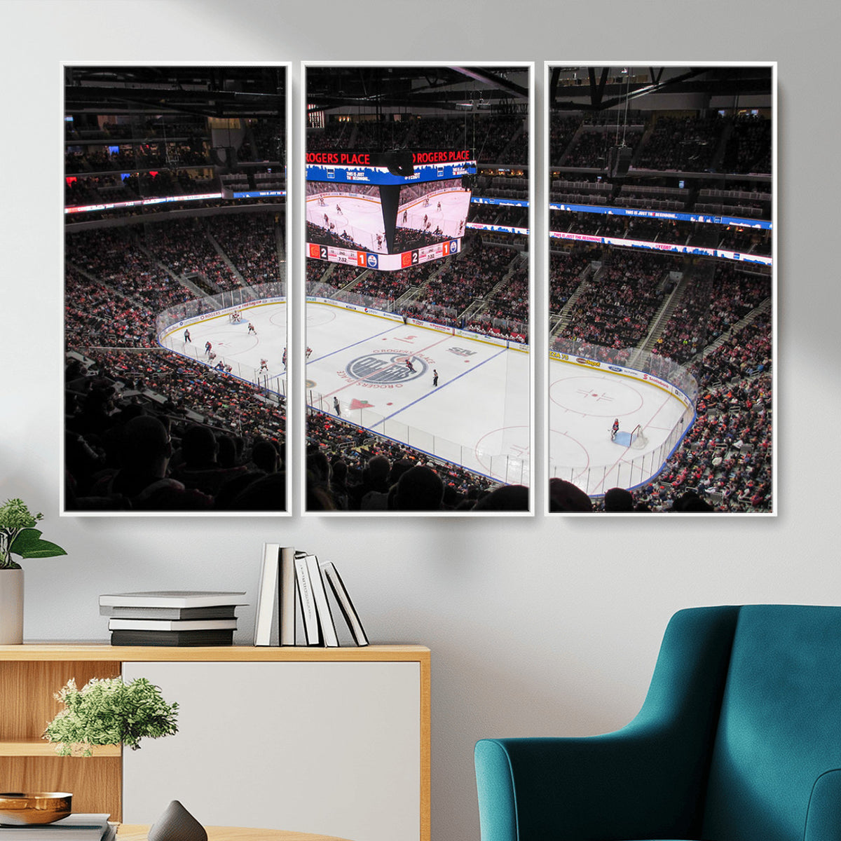 71180-MGV-CV-36X24 - Rogers Place Edmonton Oilers Ice Hockey Stadium Wall Art