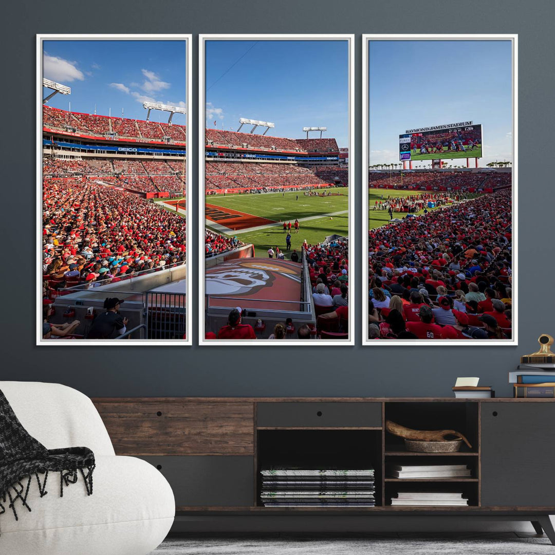 Tampa Stadium Wall Art Canvas Print.