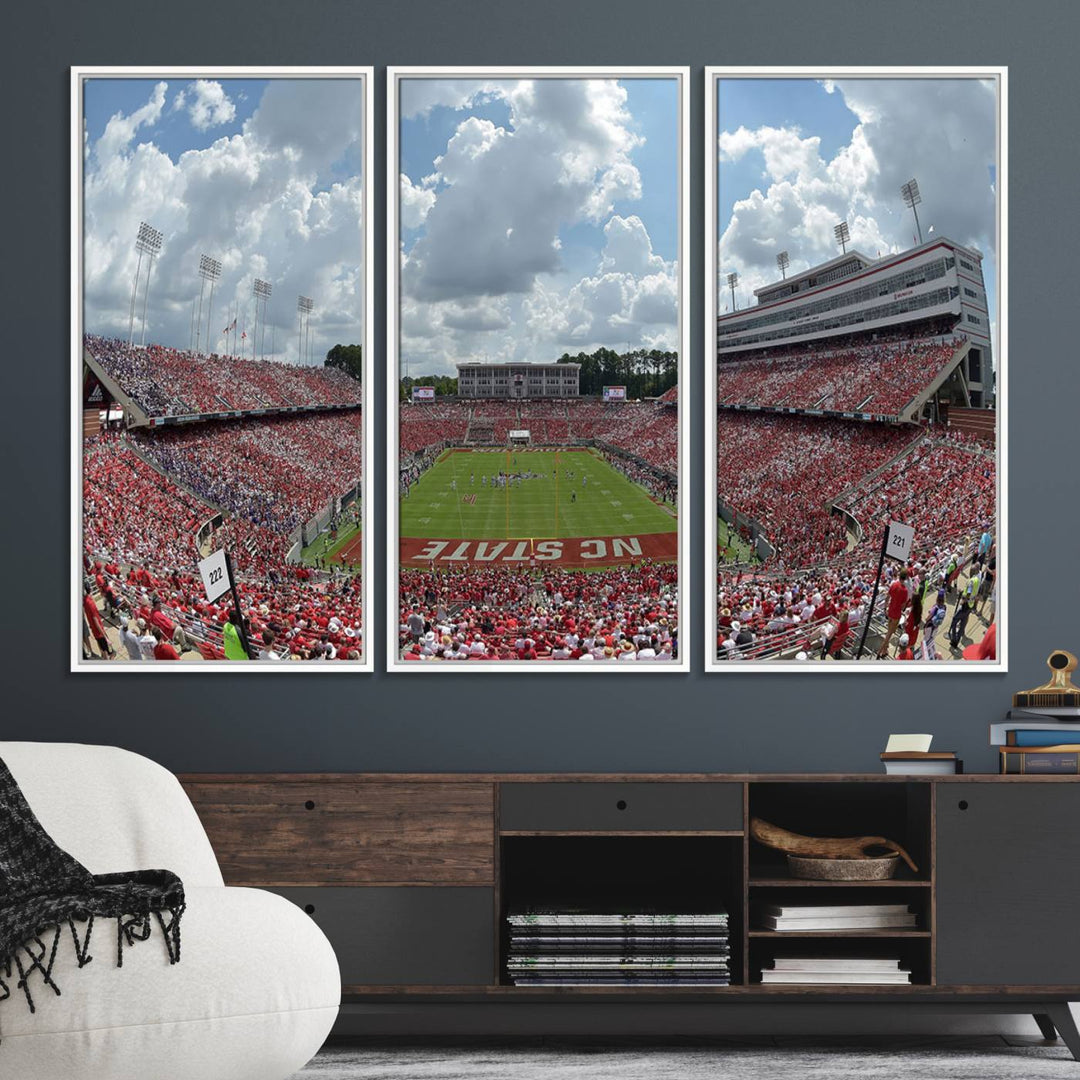 Canvas print of Carter-Finley Stadium, showcasing the NC State Wolfpack.