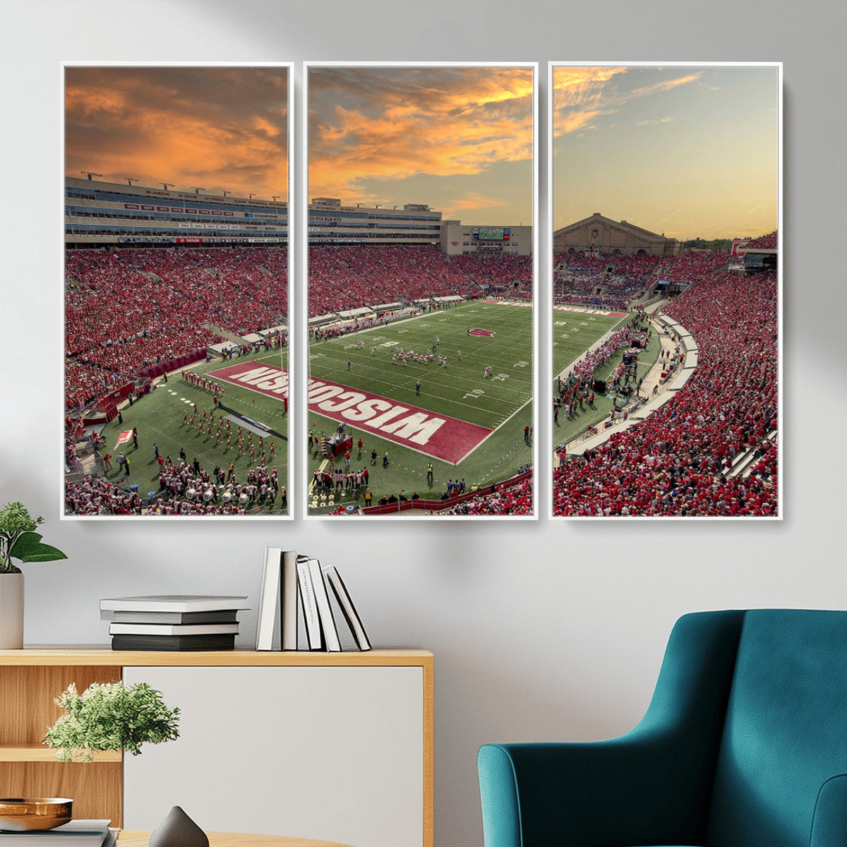 41472-MGV-CV-36X24 - Camp Randall Stadium Wisconsin Badgers Large Wall Art Canvas Print | College Football Stadium Wall