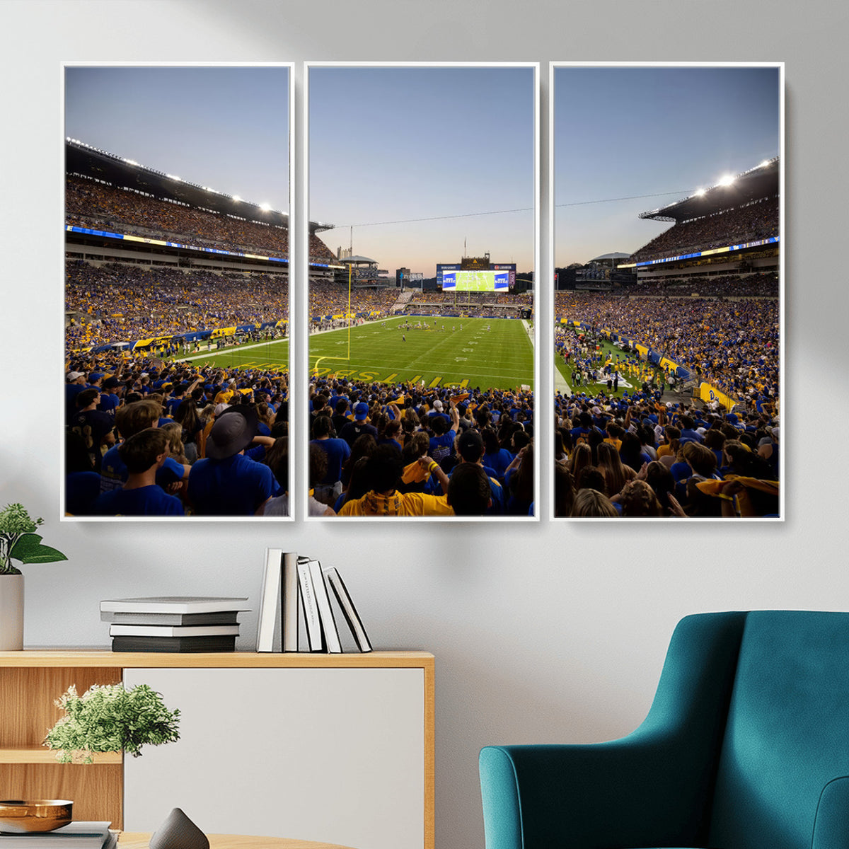 41853-MGV-CV-36X24 - Pittsburgh Panthers Football Team Print - Pittsburgh Acrisure Stadium Wall Art Canvas Print
