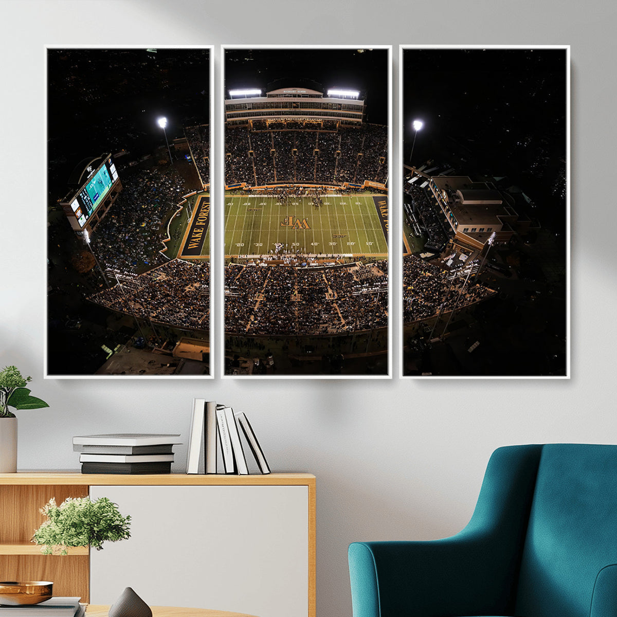 20605-MGV-CV-36X24 - Wake Forest University Demon Deacons Canvas Print, Football Team Wall Art