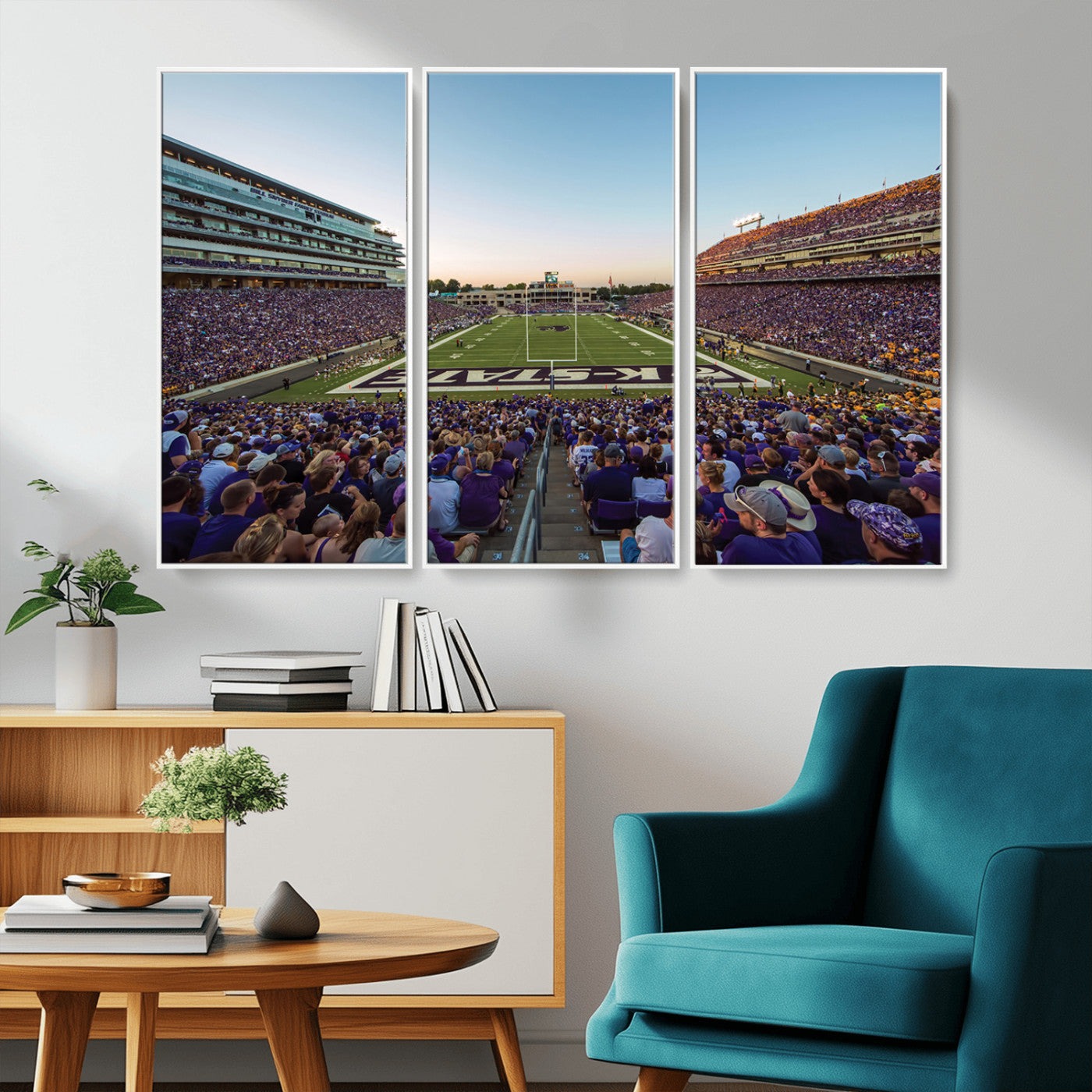 MGV-FC-48X32-3P - Kansas State University Wildcats Football Team Print - Manhattan Bill Snyder Family Football Stadium