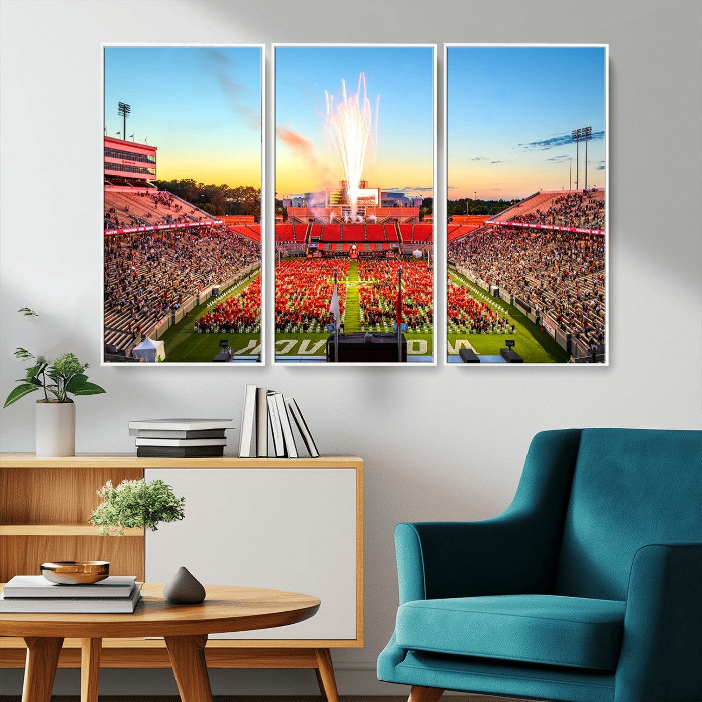 MGV-FC-48X32-3P - North Carolina State University Canvas Print, North Carolina State University Wolfpack Football Team